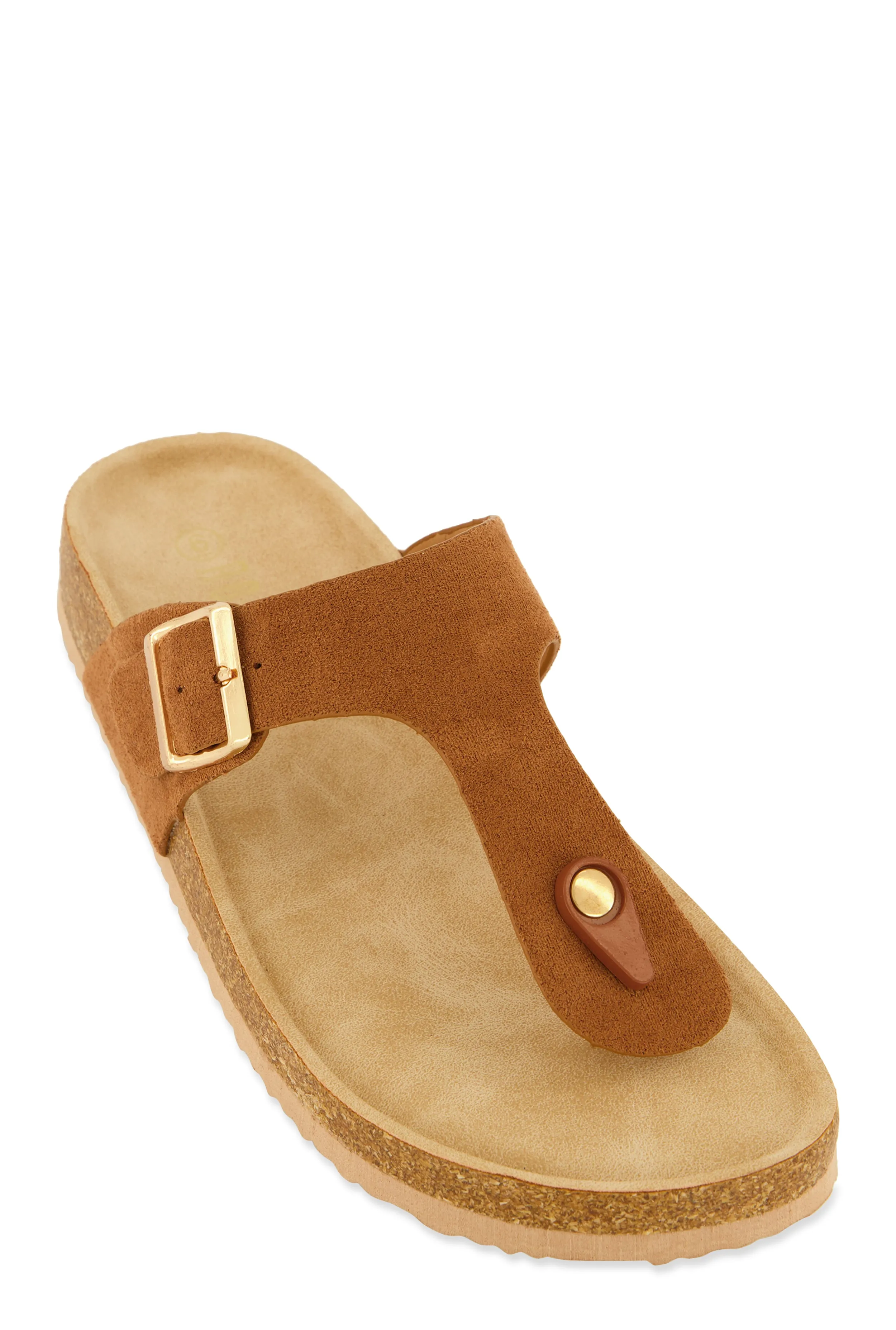 Buckle Detail Thong Footbed Sandals sold by Rainbow