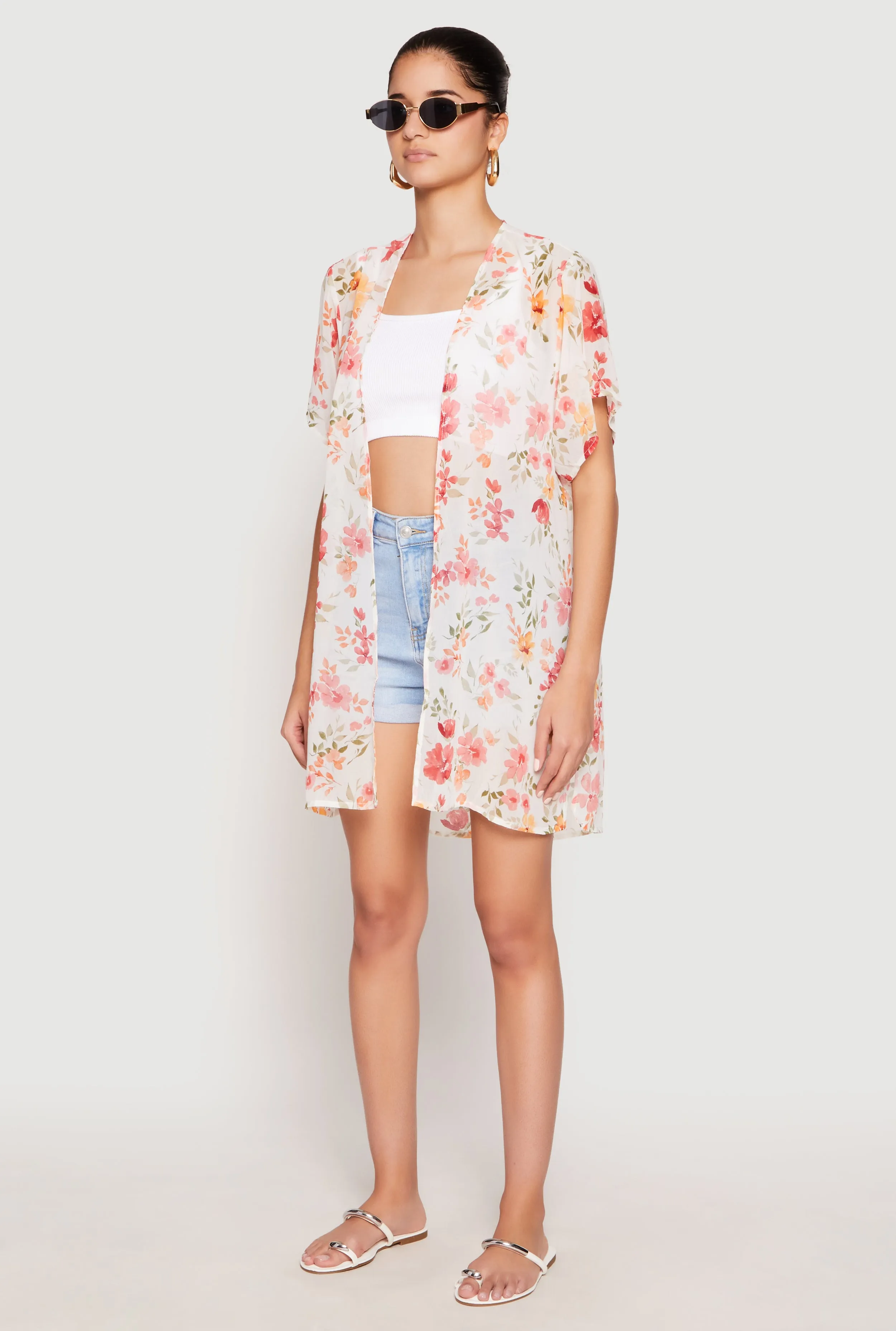 Floral Print Twist Back Kimono sold by Rainbow product image thumbnail 2