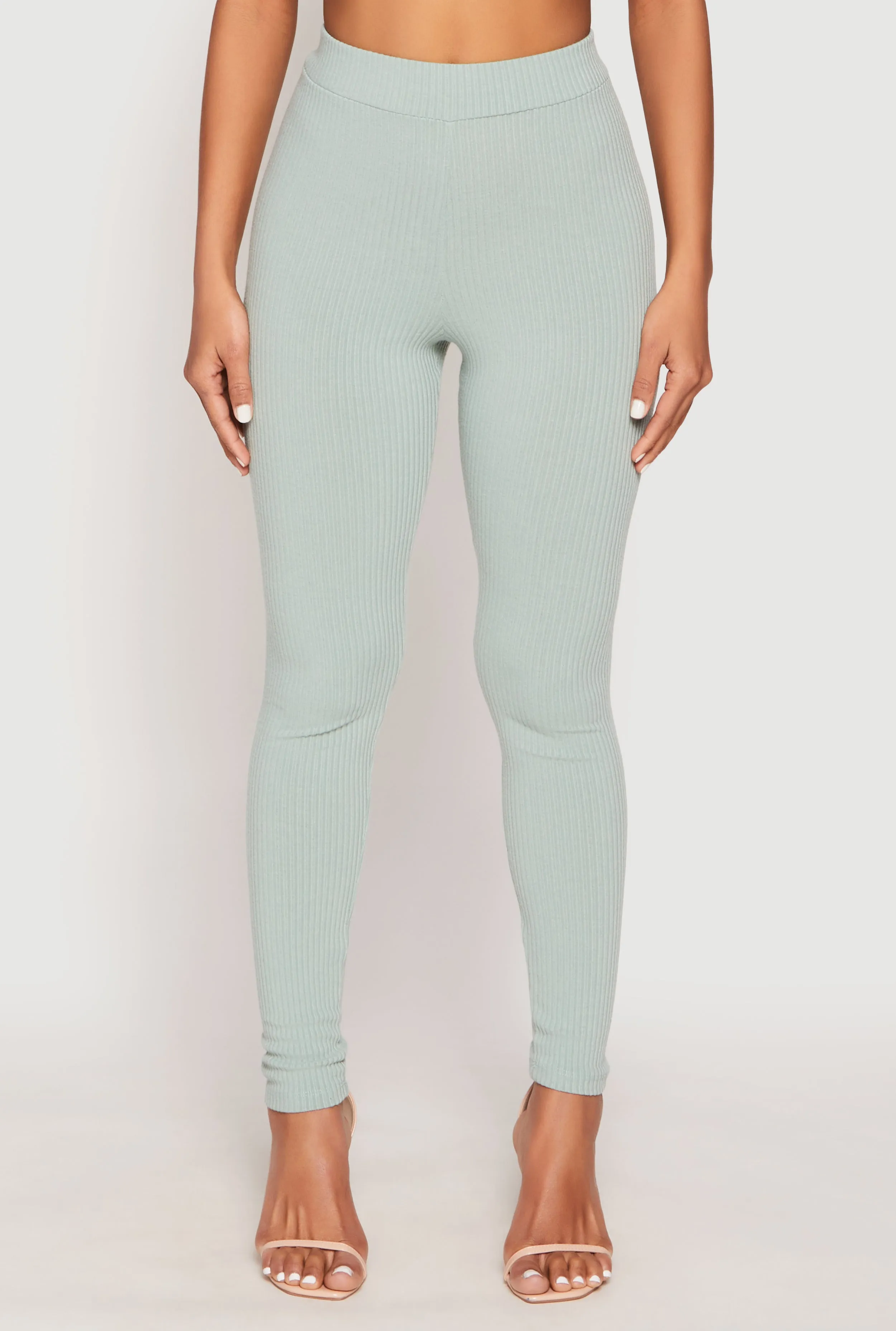 Rib Knit High Waisted Leggings sold by Rainbow product image thumbnail 2