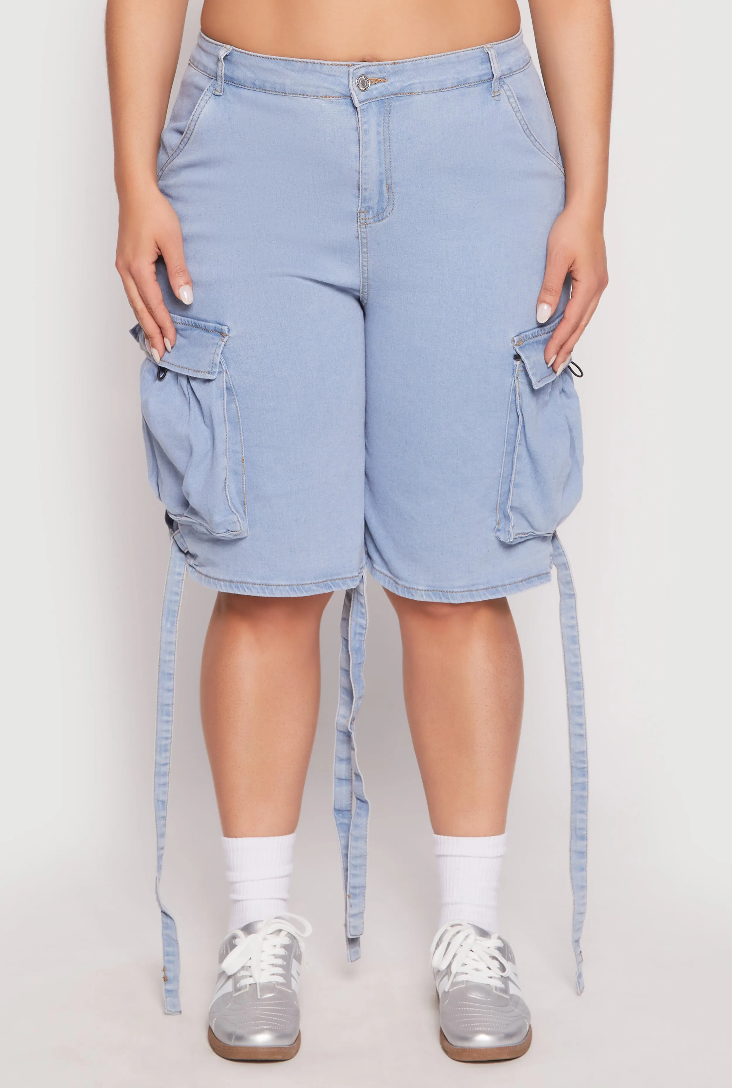 Plus Size Cargo Skater Shorts sold by Rainbow product image thumbnail 3