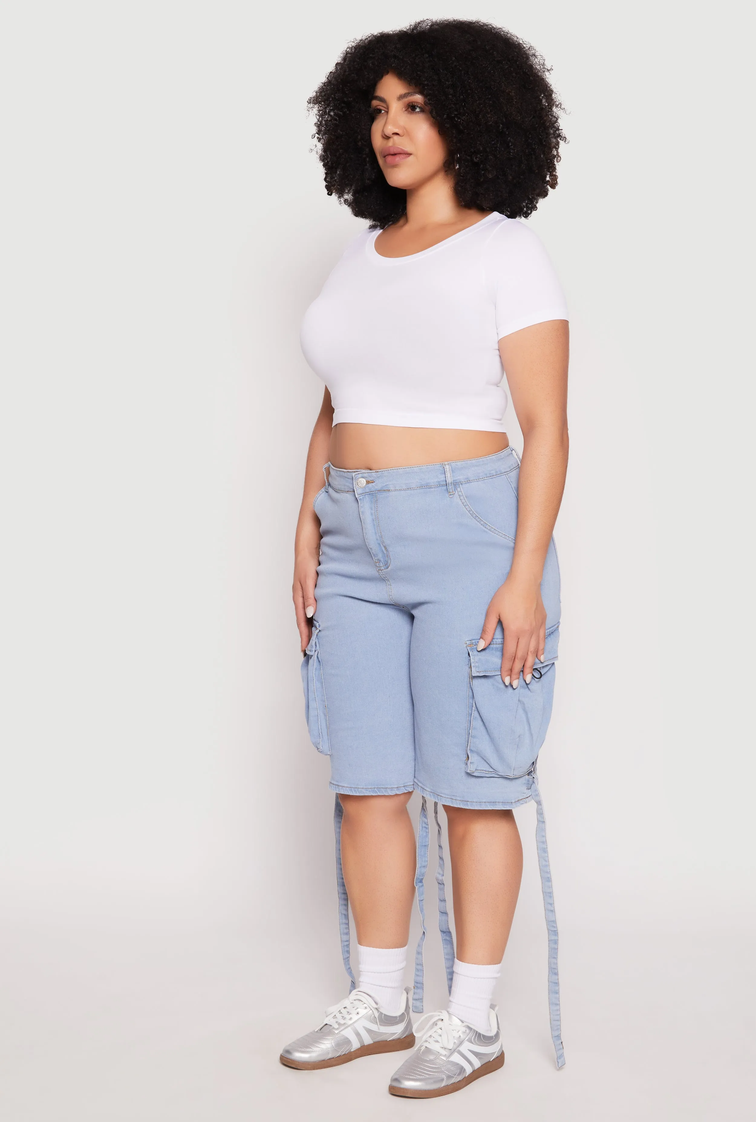 Plus Size Cargo Skater Shorts sold by Rainbow product image thumbnail 2