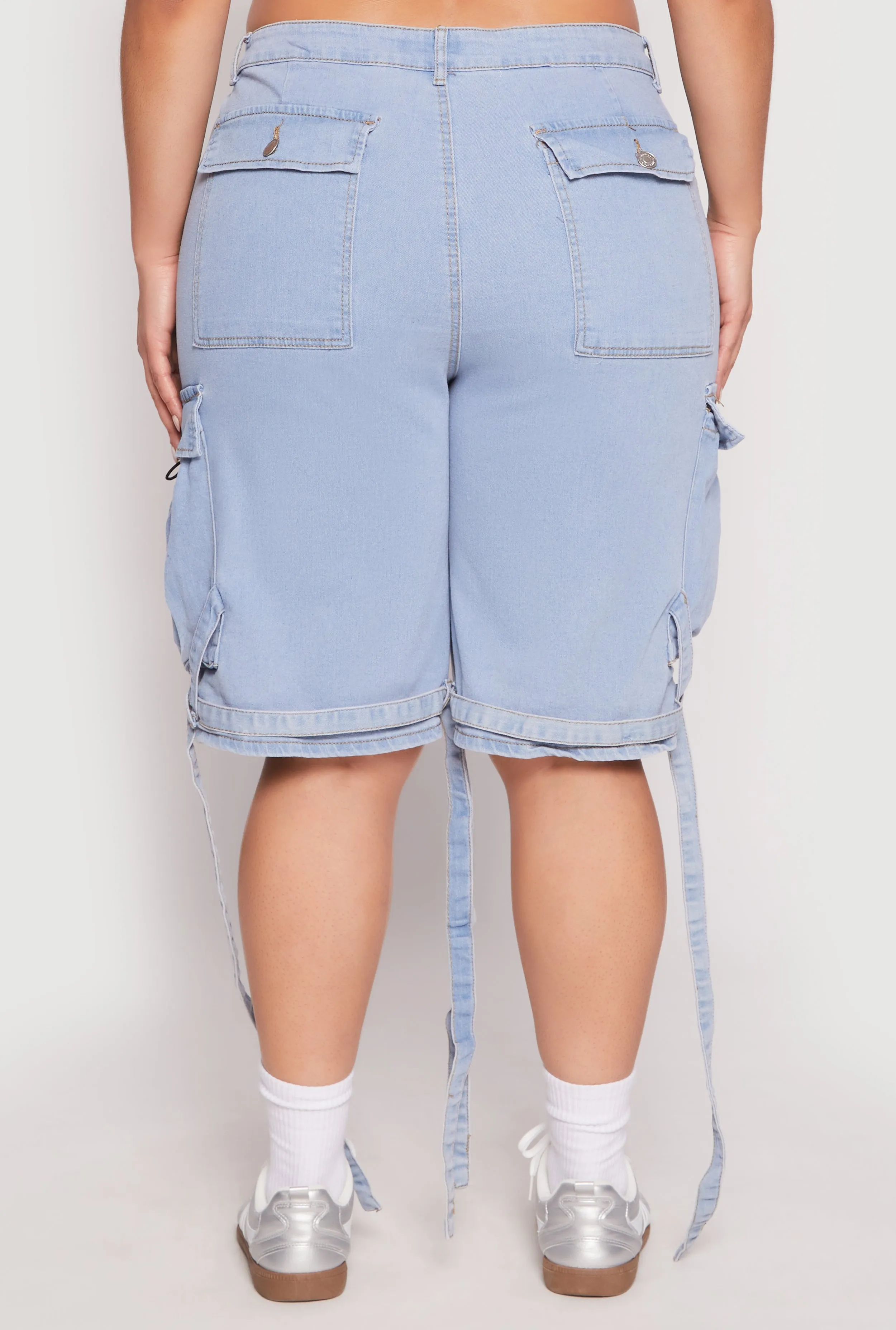 Plus Size Cargo Skater Shorts sold by Rainbow product image thumbnail 5