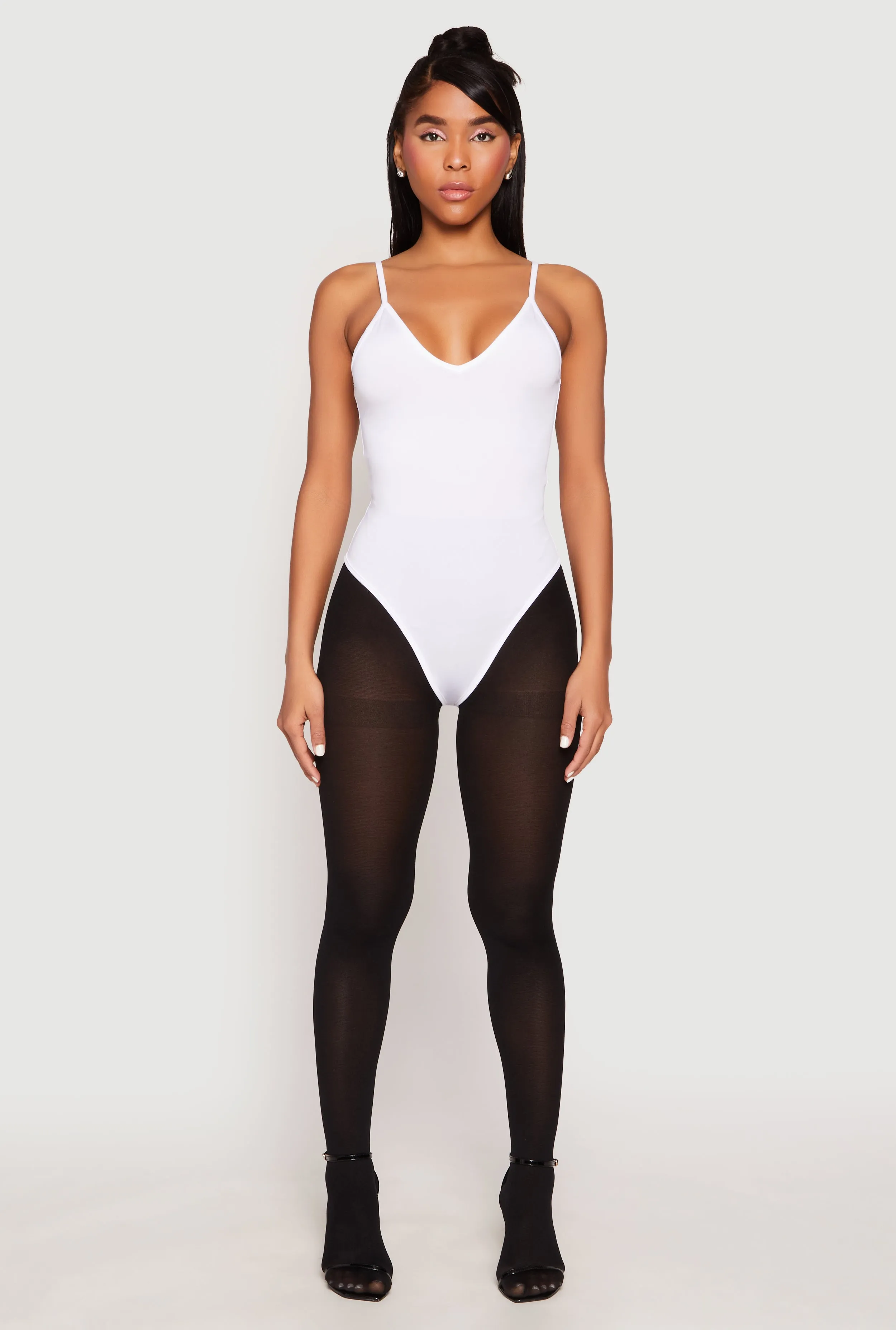 Daisy V Neck Cami Thong Bodysuit sold by Rainbow
