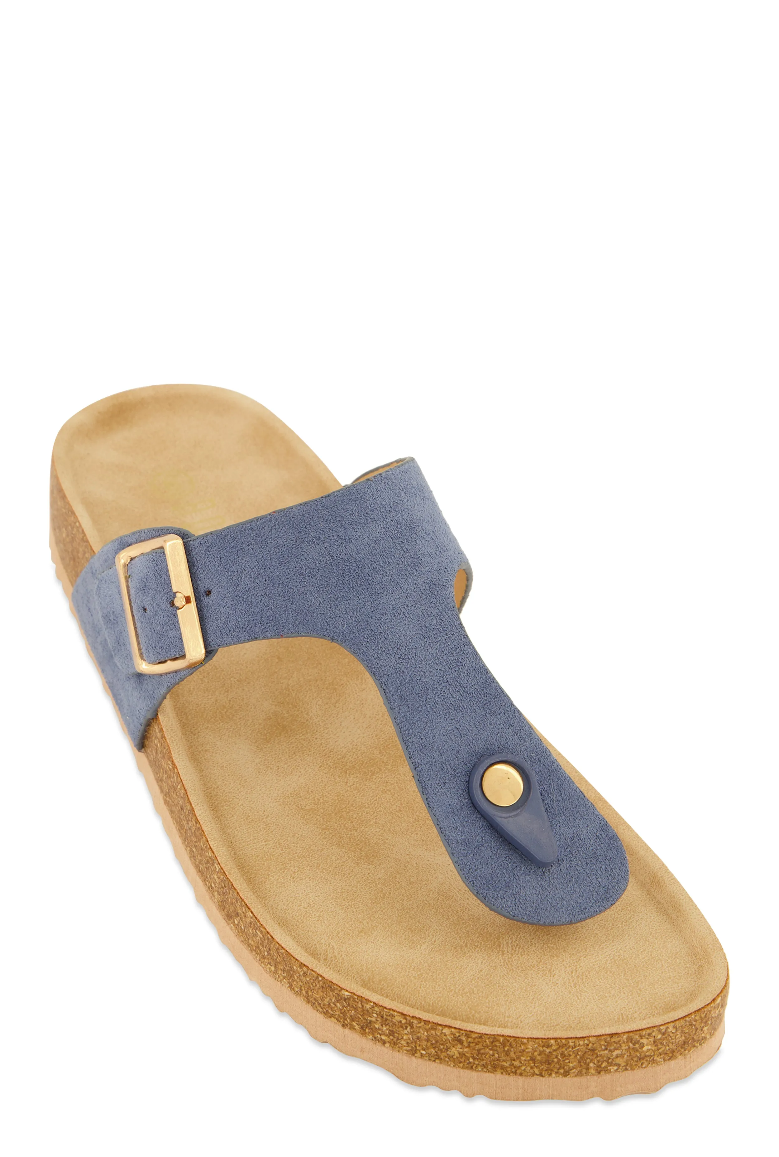 Buckle Detail Thong Footbed Sandals sold by Rainbow