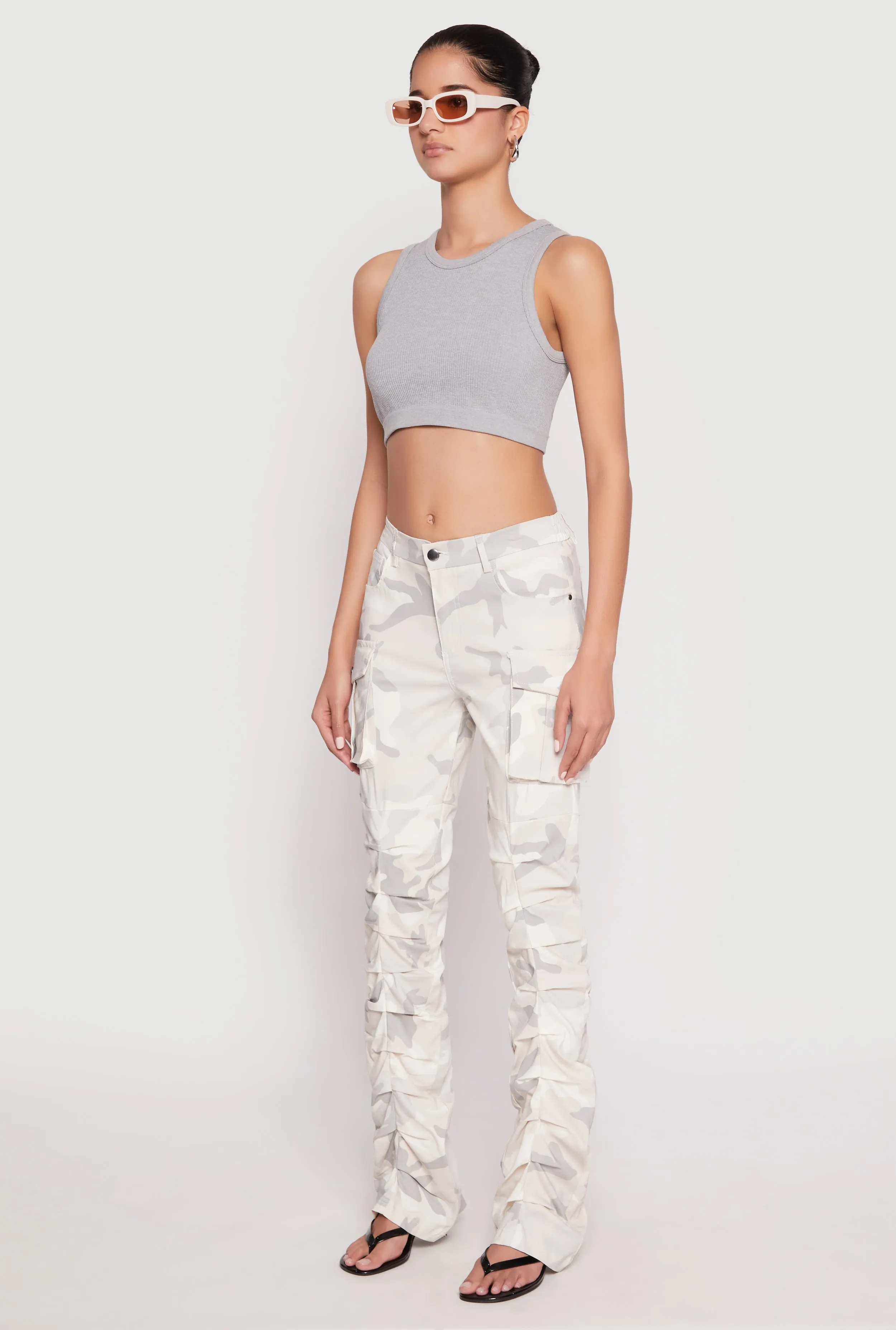 Camouflage Stacked Cargo Pants sold by Rainbow product image thumbnail 2