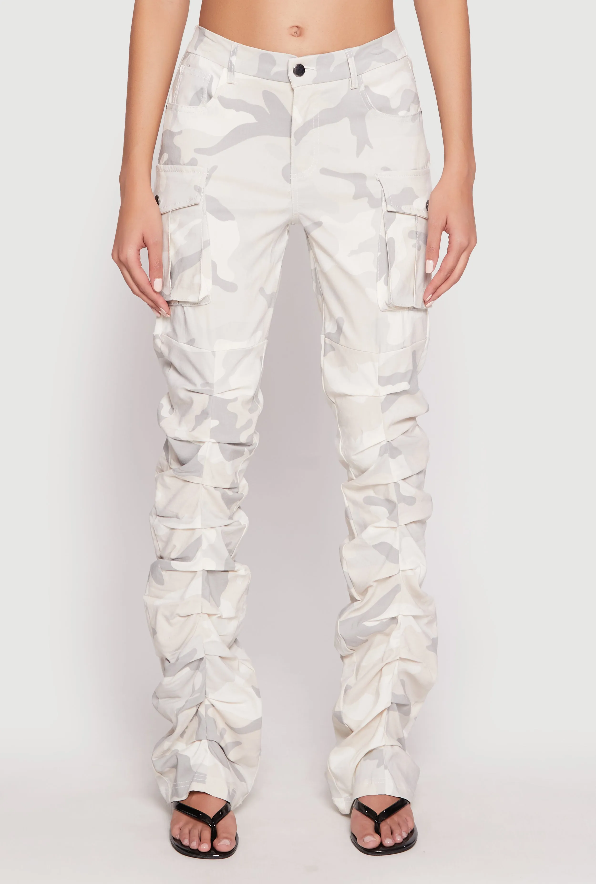 Camouflage Stacked Cargo Pants sold by Rainbow product image thumbnail 3