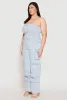 Plus Size Daisy Denim Cargo Jumpsuit sold by Rainbow