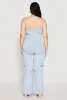 Plus Size Daisy Denim Cargo Jumpsuit sold by Rainbow