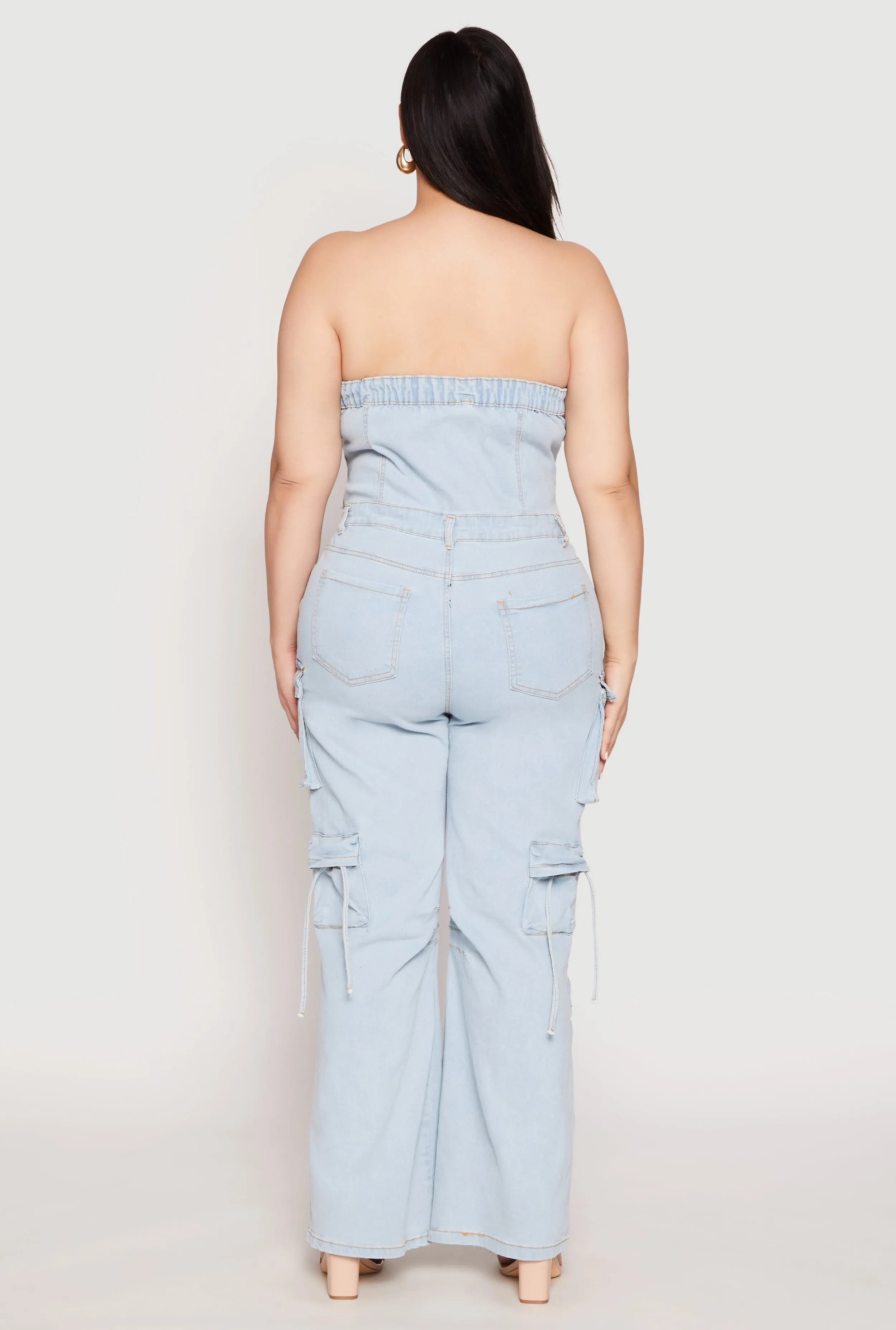 Plus Size Daisy Denim Cargo Jumpsuit sold by Rainbow product image thumbnail 3