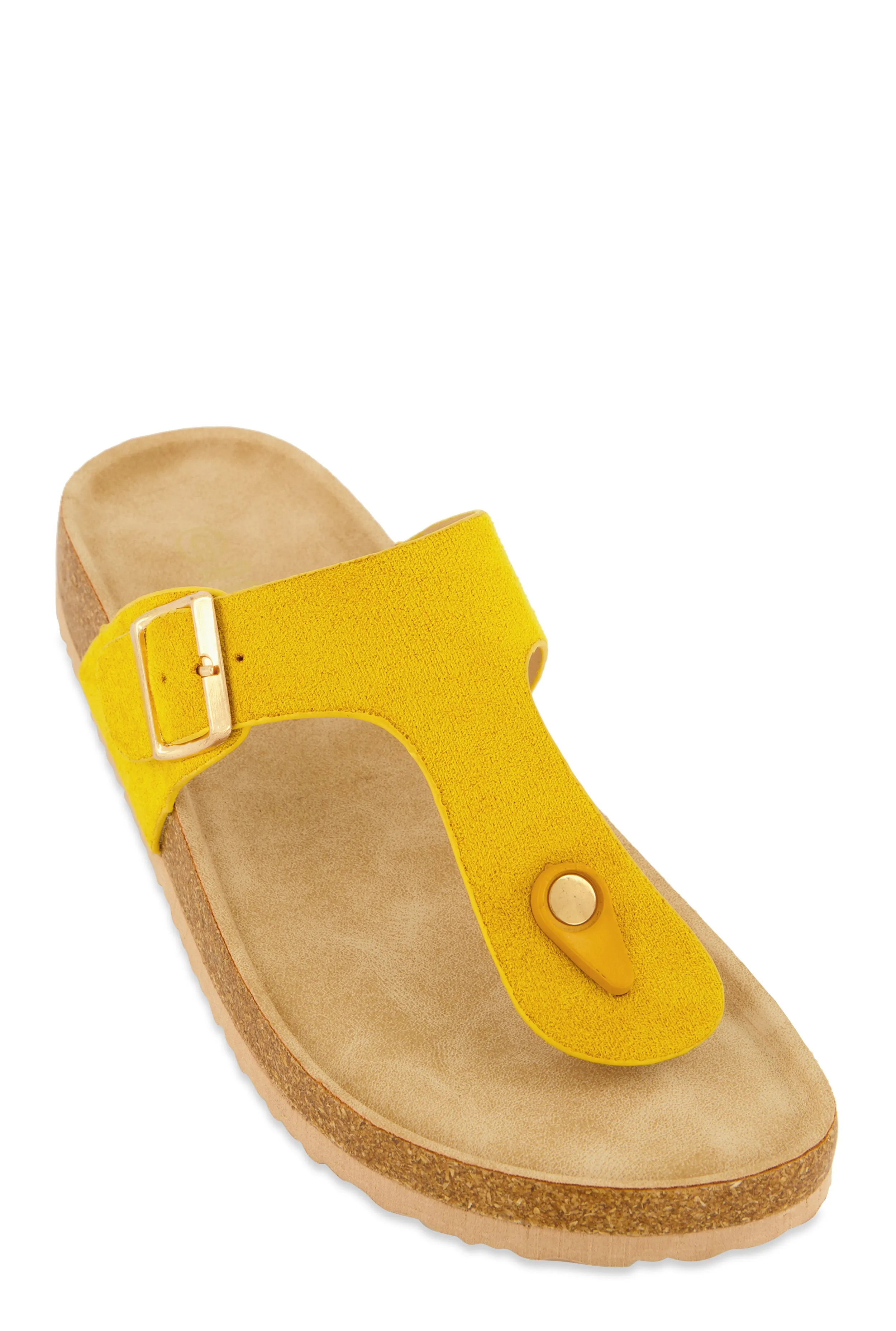 Buckle Detail Thong Footbed Sandals sold by Rainbow