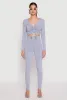 Rib Knit Drawstring Front Ruched Crop Top sold by Rainbow