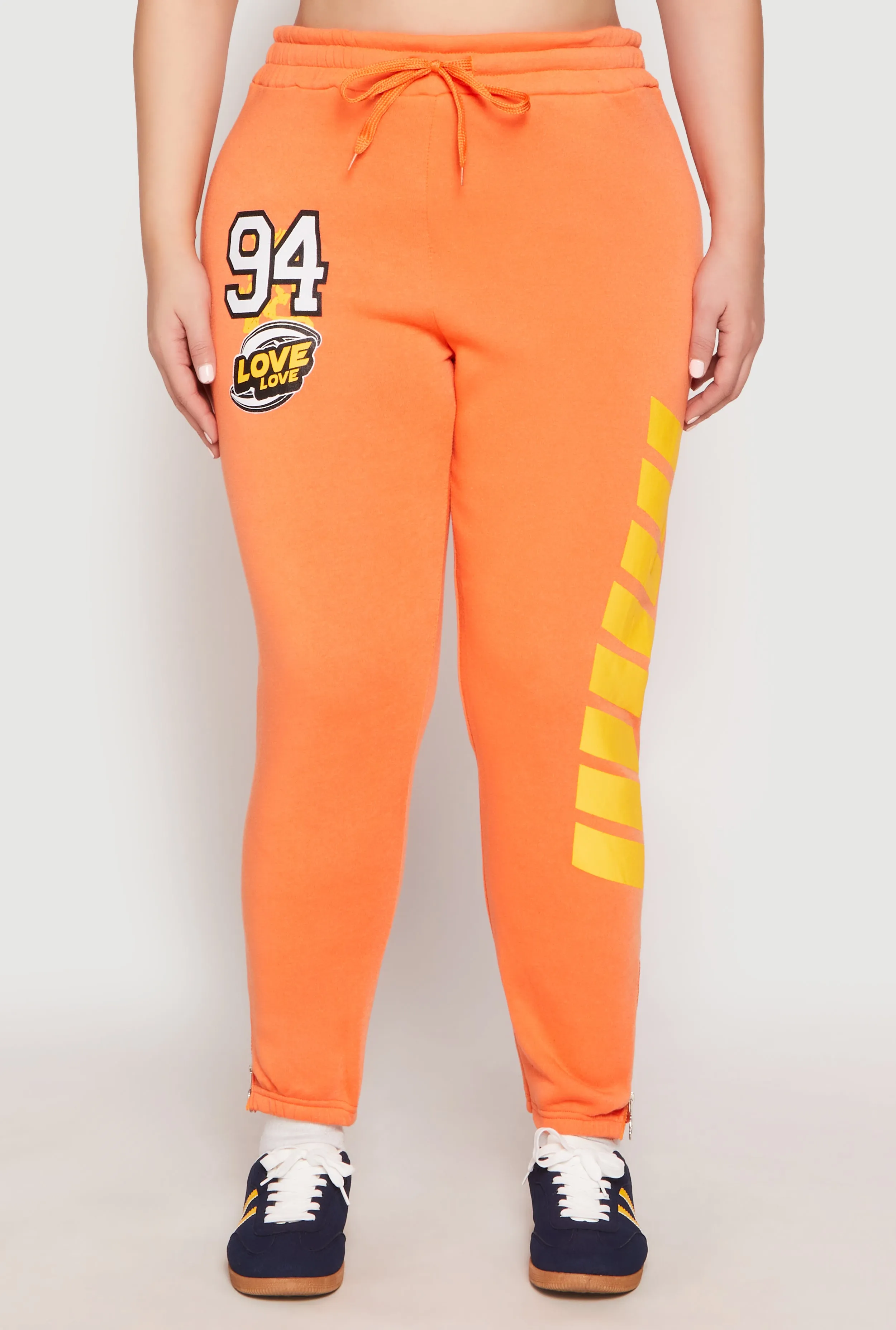 Plus Size 94 Love Graphic Zip Hem Sweatpants sold by Rainbow product image thumbnail 2
