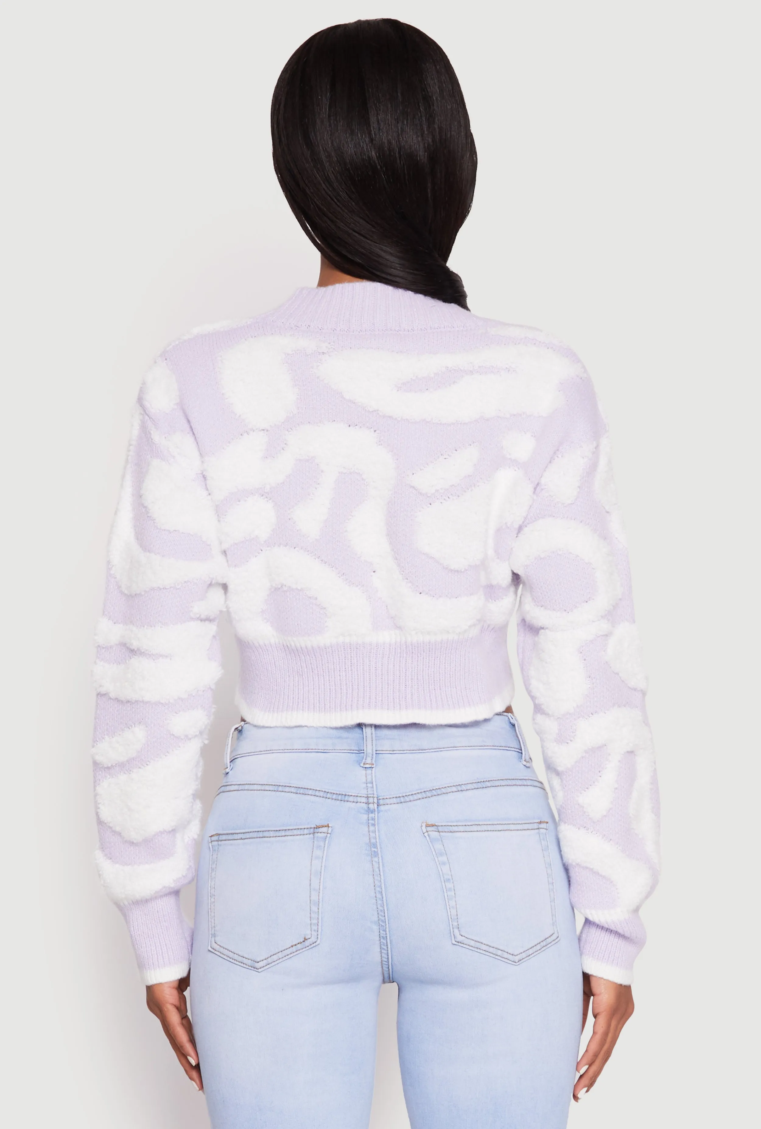 Daisy Tufted Knit Cropped Cardigan sold by Rainbow product image thumbnail 5