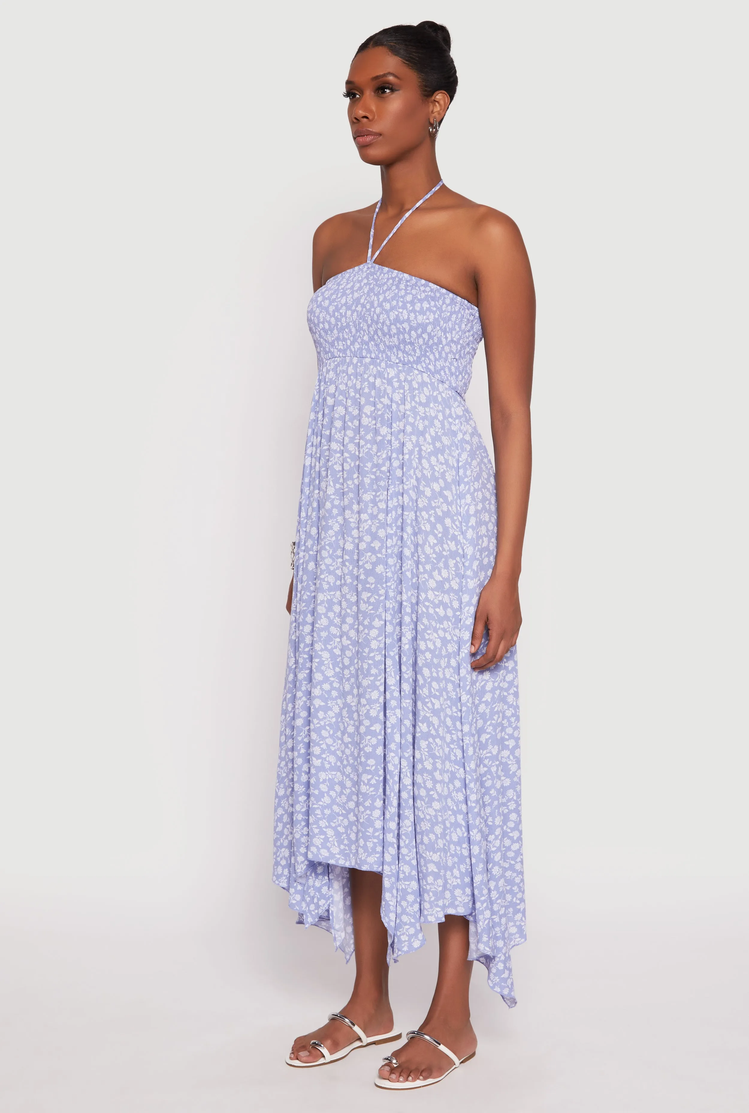 Floral Double Slit Halter Dress sold by Rainbow product image thumbnail 2