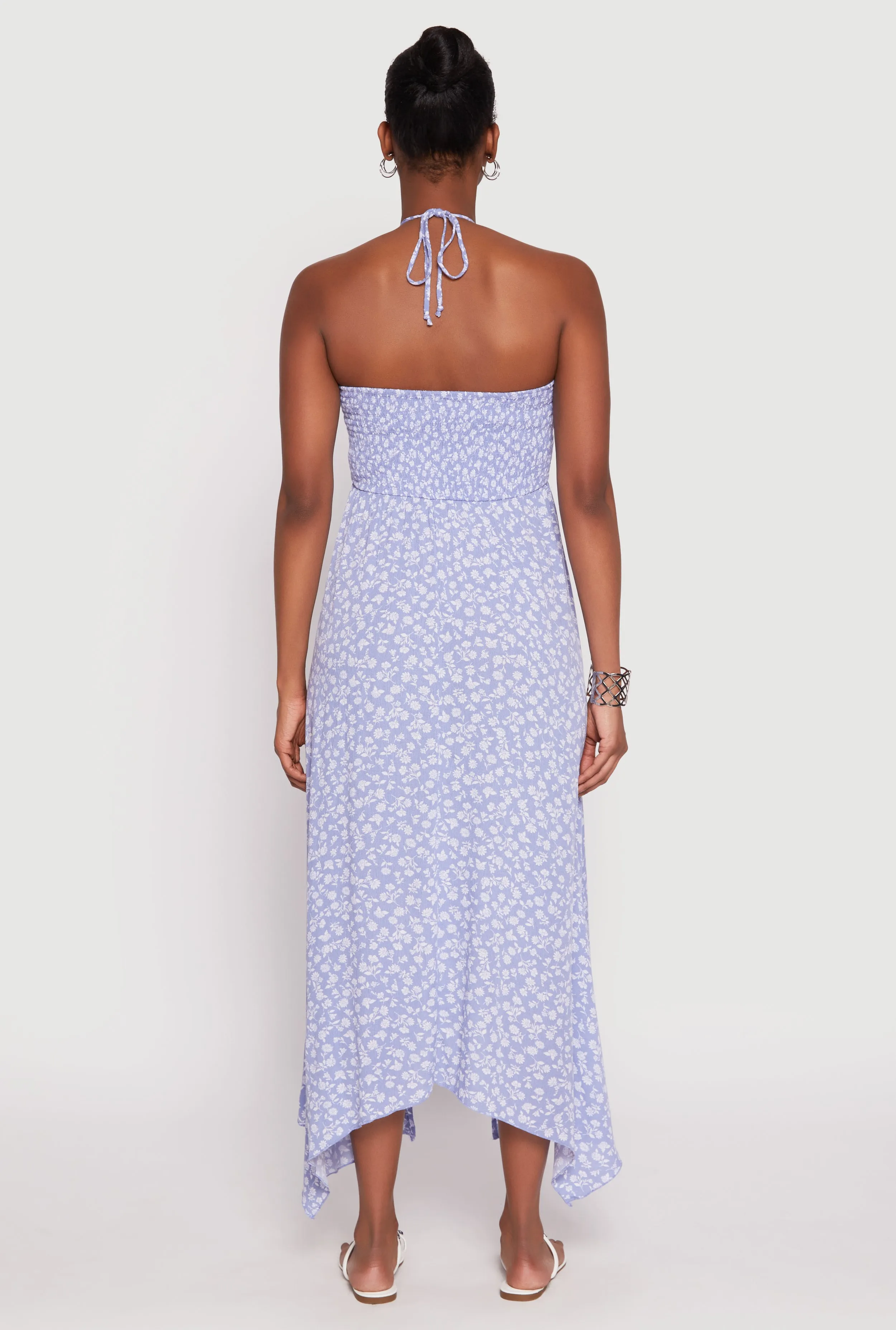 Floral Double Slit Halter Dress sold by Rainbow product image thumbnail 3