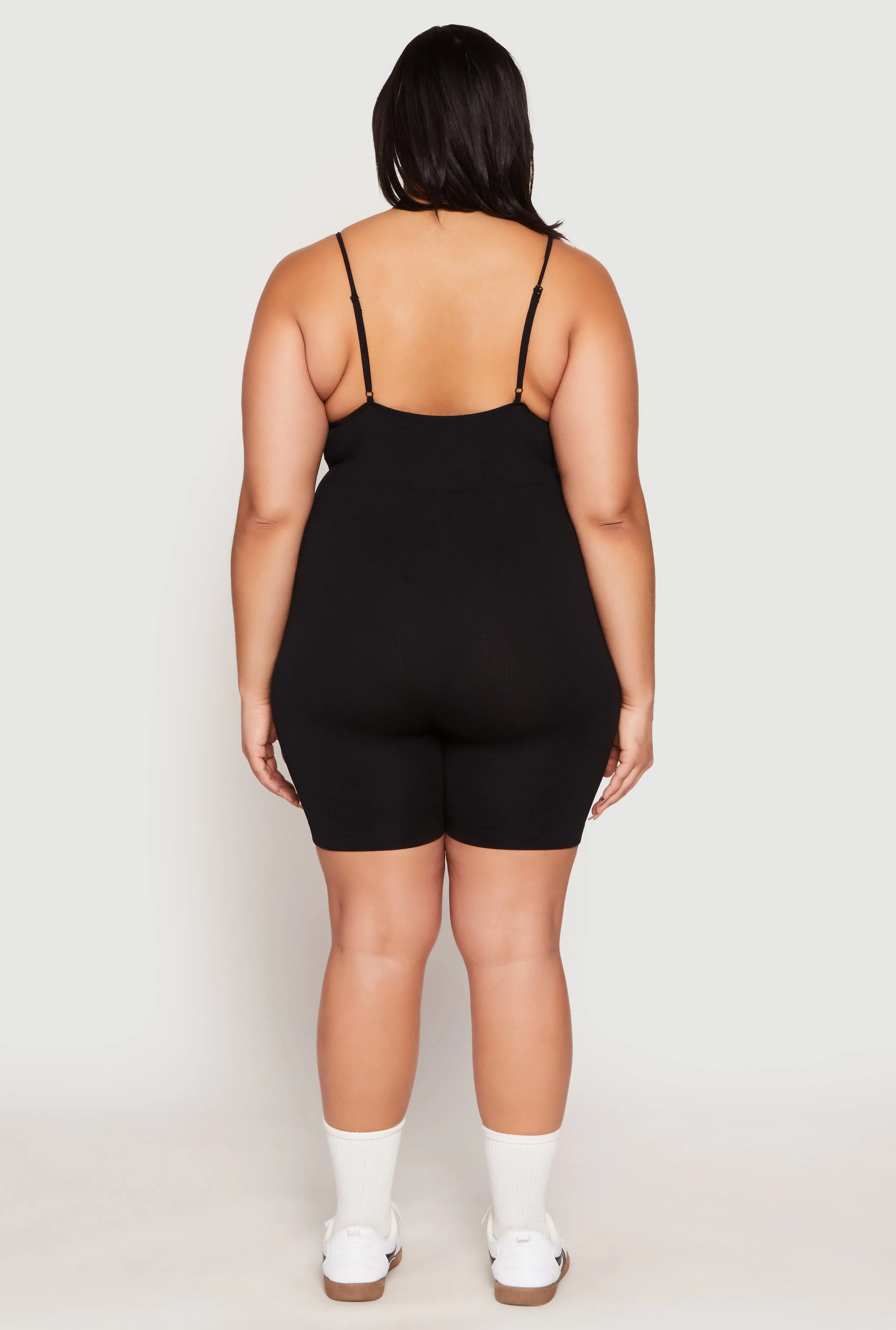 Plus Size Notch Neck Cami Romper sold by Rainbow product image thumbnail 3