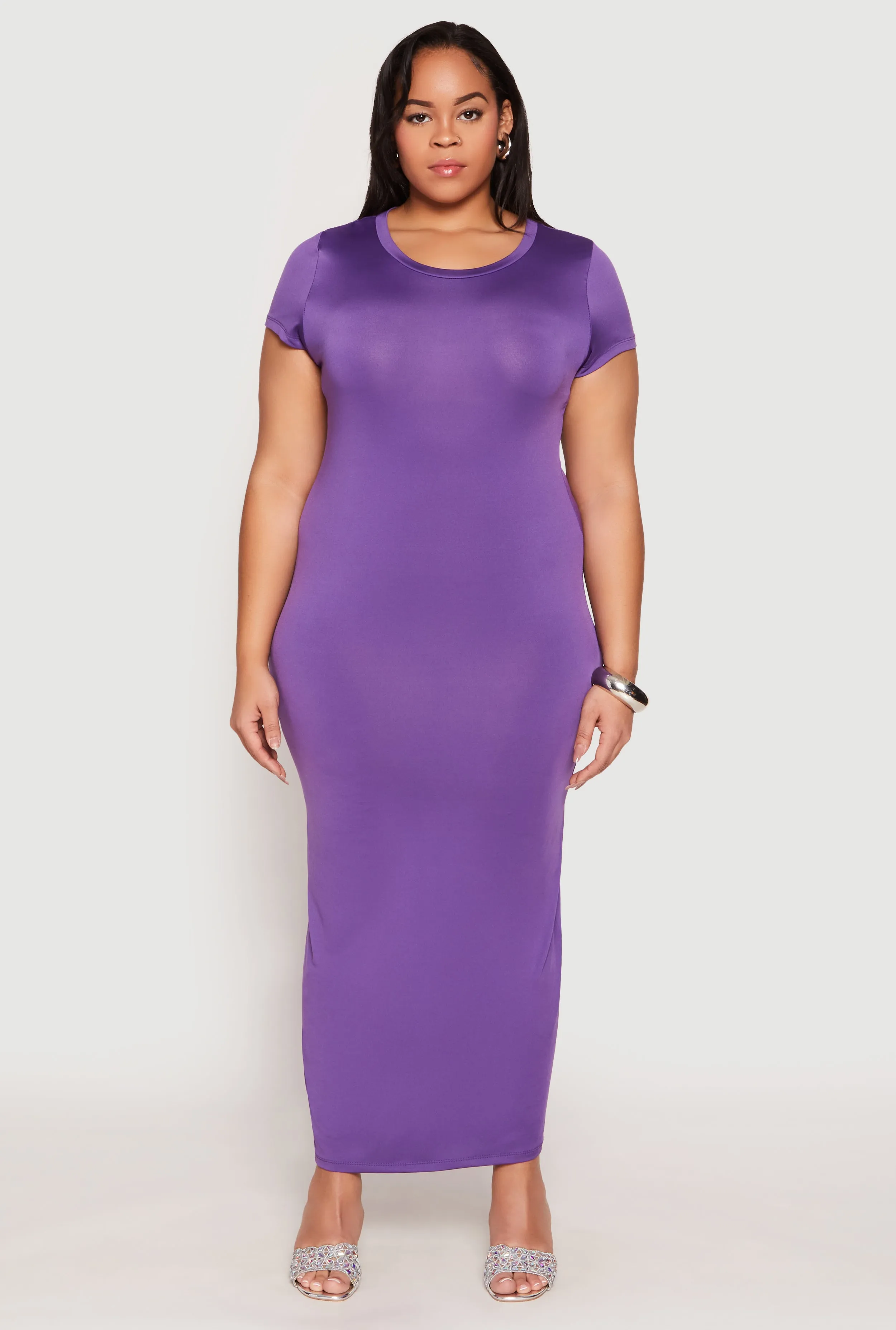 Plus Size Slit Back Maxi Dress sold by Rainbow