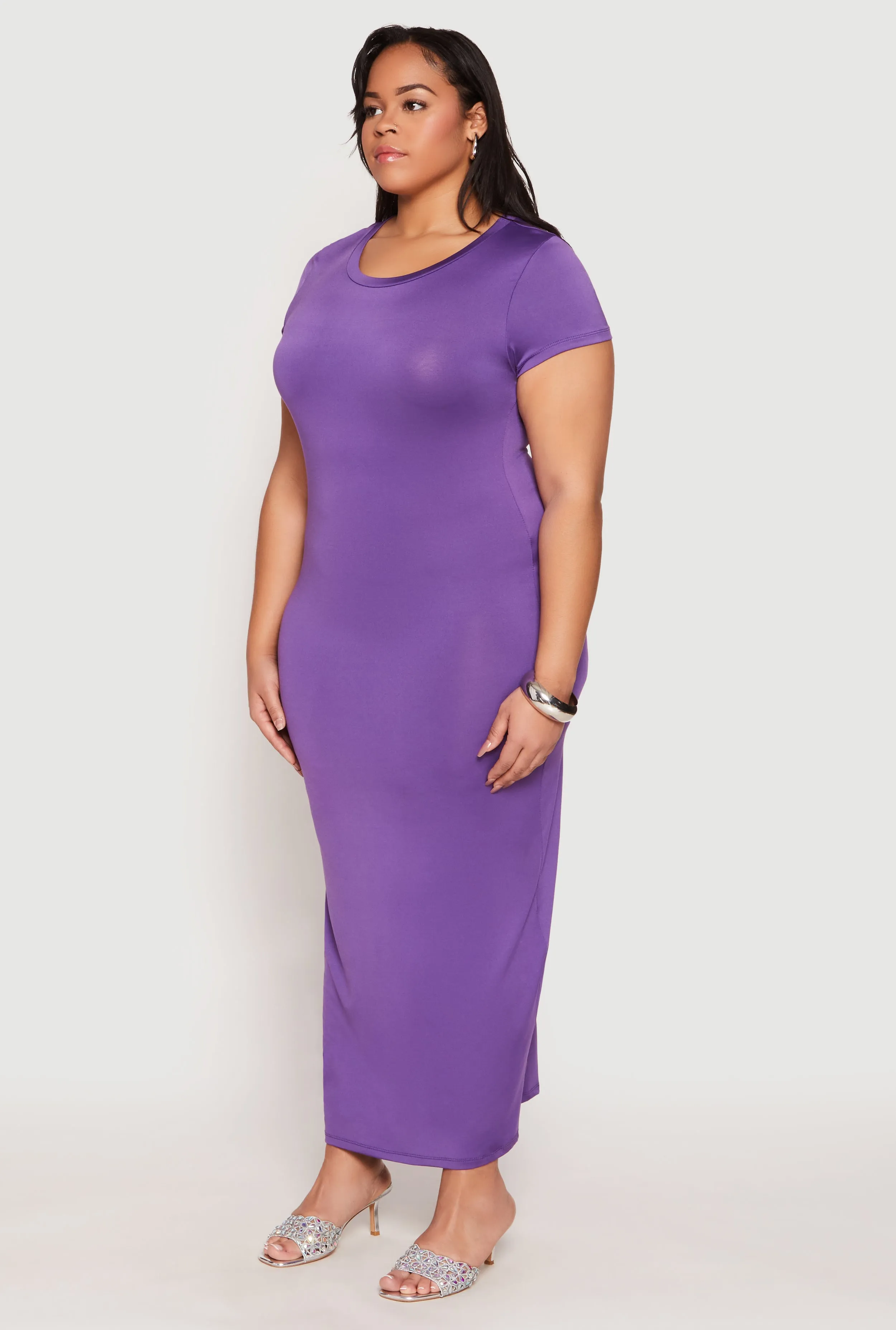 Plus Size Slit Back Maxi Dress sold by Rainbow product image thumbnail 2
