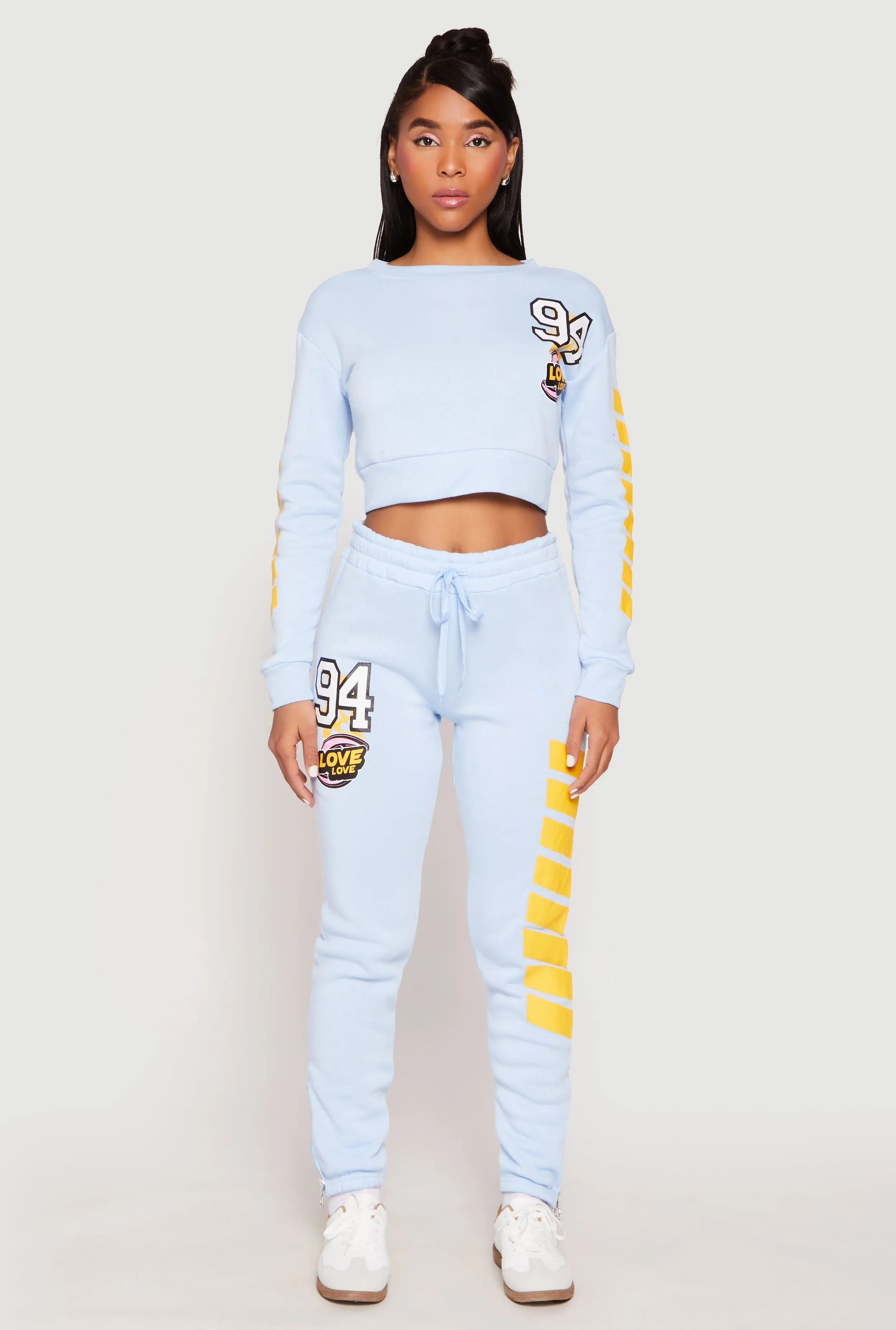 Fleece 94 Love Graphic Cropped Sweatshirt sold by Rainbow product image thumbnail 2