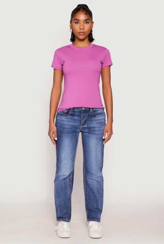 High Neck Short Sleeve Tee sold by Rainbow