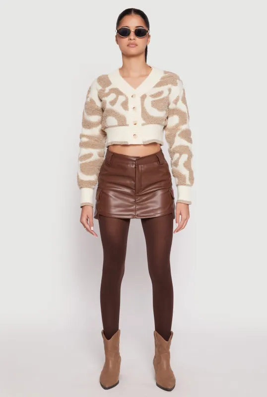 Daisy Tufted Knit Cropped Cardigan sold by Rainbow