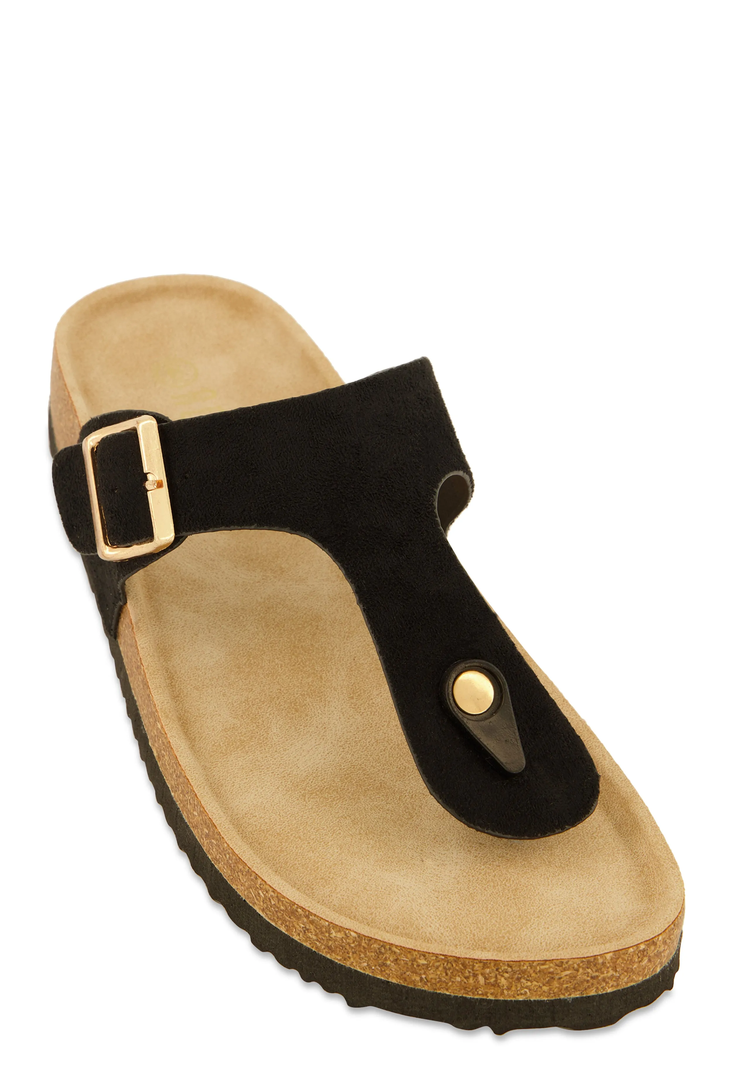Buckle Detail Thong Footbed Sandals sold by Rainbow