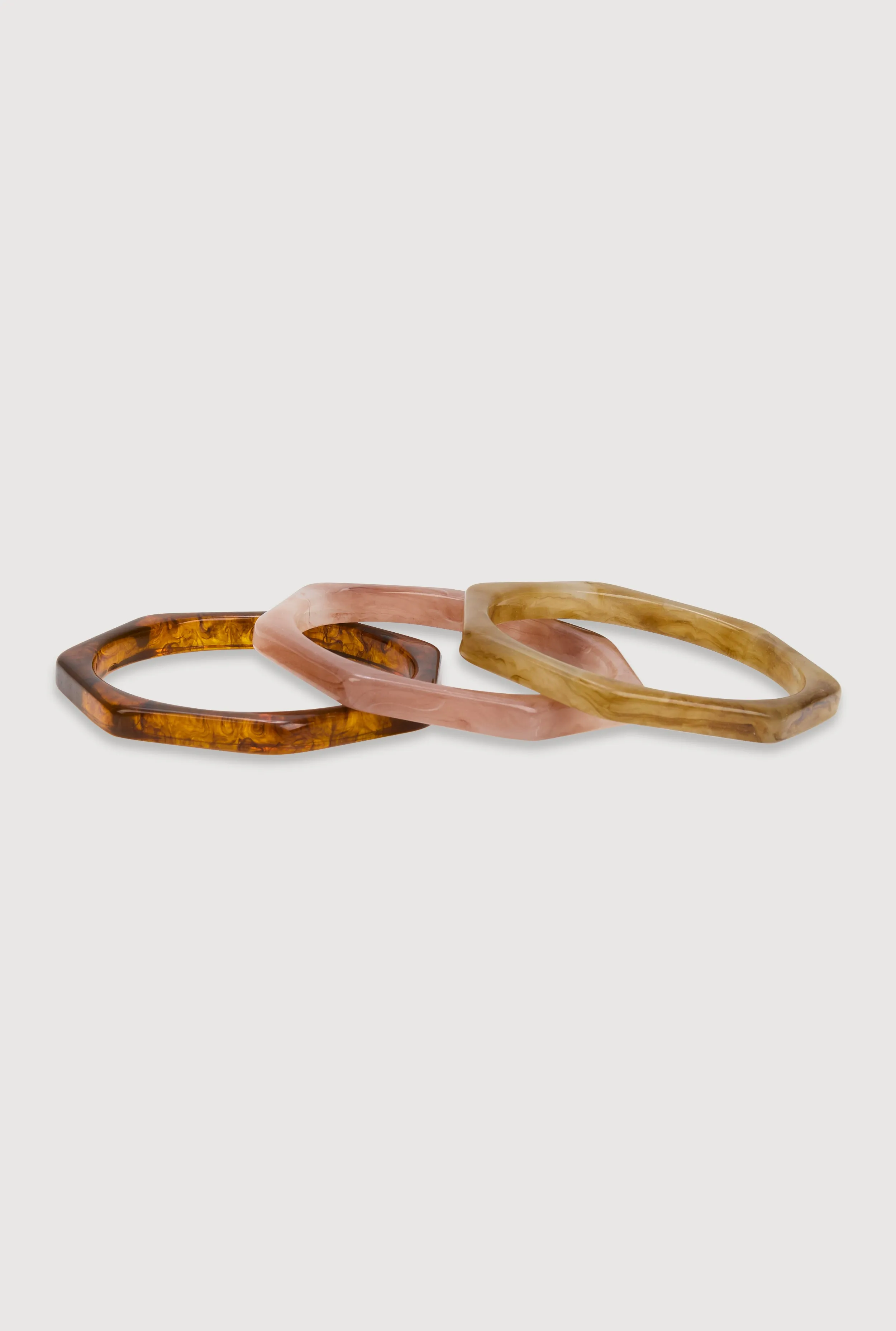 Plus Size Marbled Resin Bangle Trio sold by Rainbow product image thumbnail 3