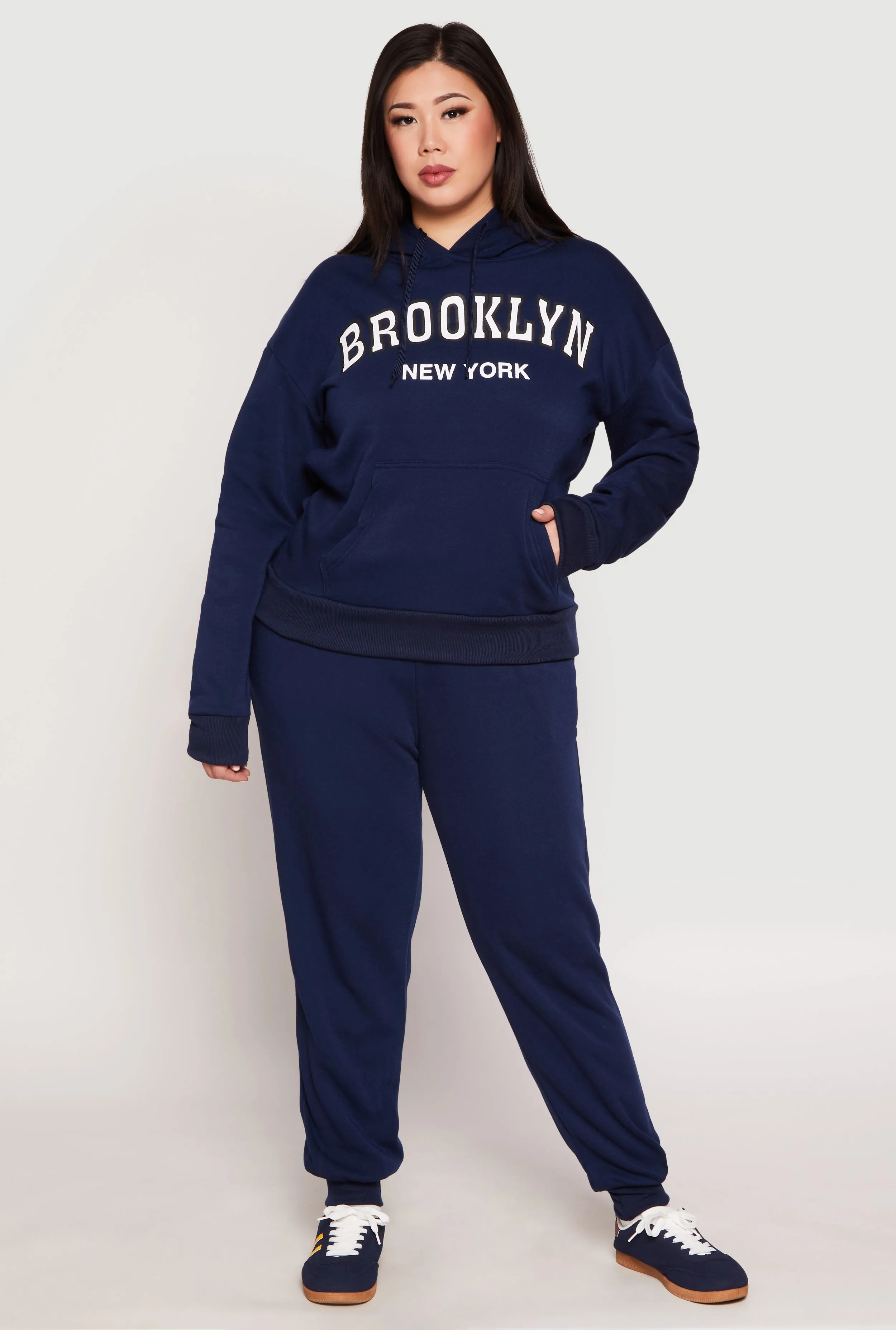 Plus Size Fleece Brooklyn Pullover Hoodie sold by Rainbow product image thumbnail 2