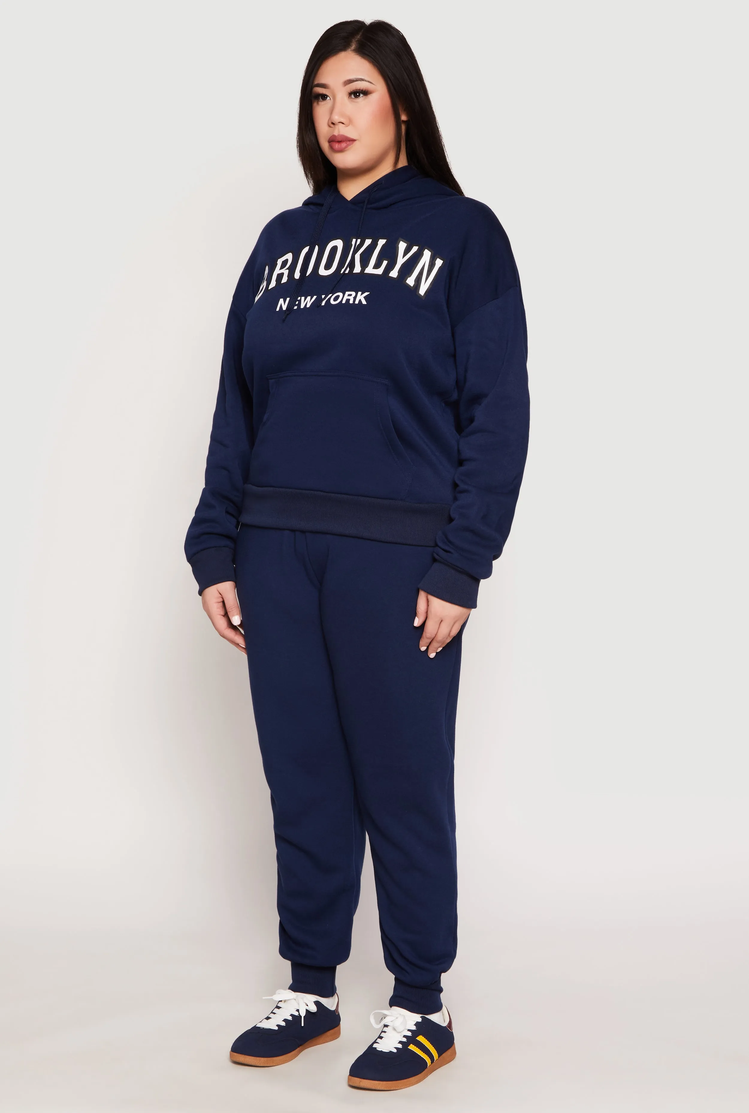 Plus Size Fleece Brooklyn Pullover Hoodie sold by Rainbow product image thumbnail 3