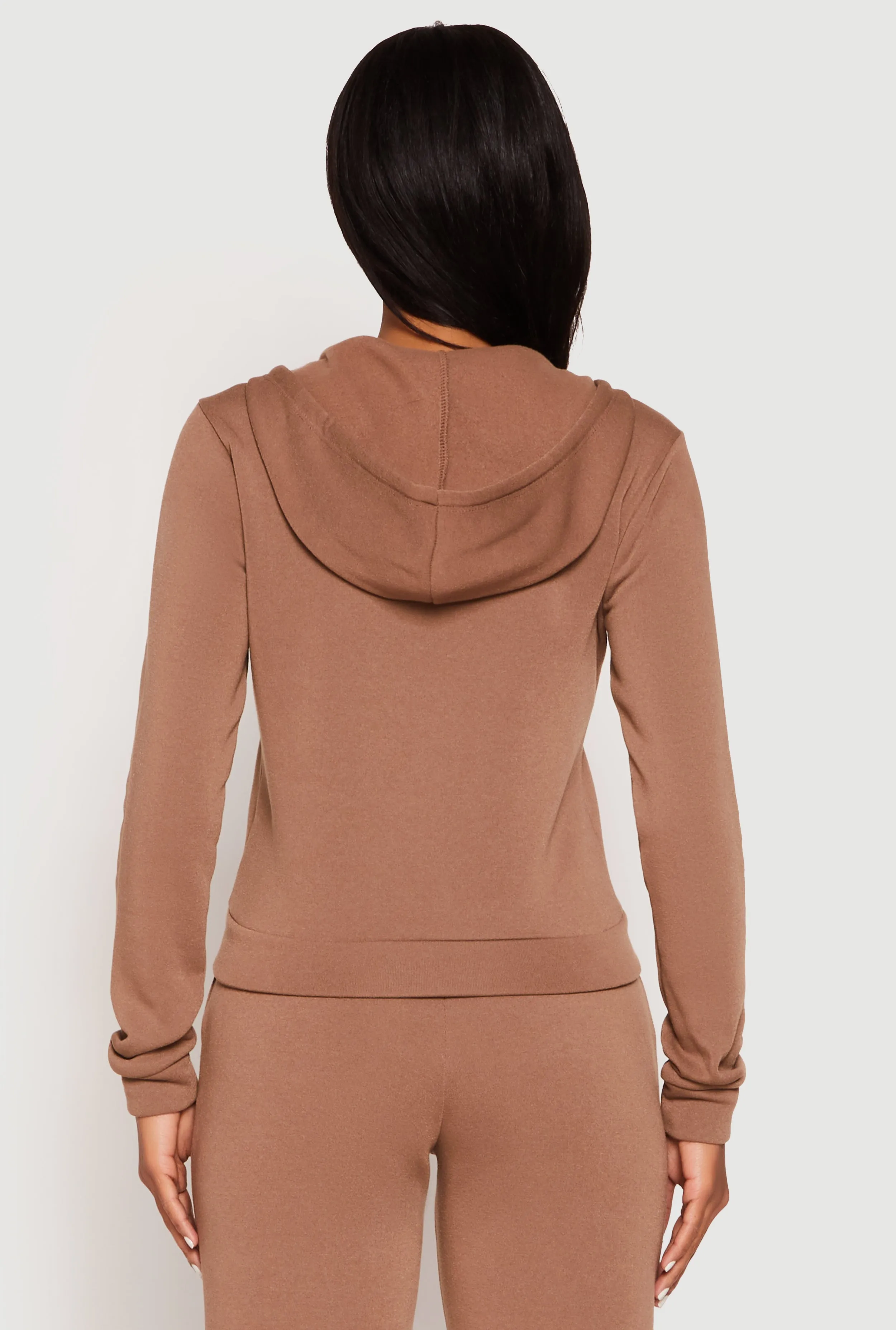 Fleece Zip Front Long Sleeve Hoodie sold by Rainbow product image thumbnail 5