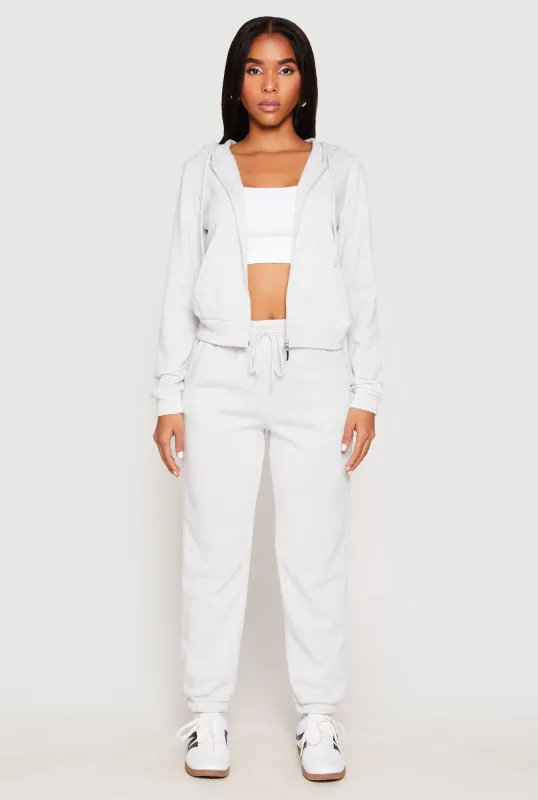 Fleece Drawstring High Waist Joggers sold by Rainbow