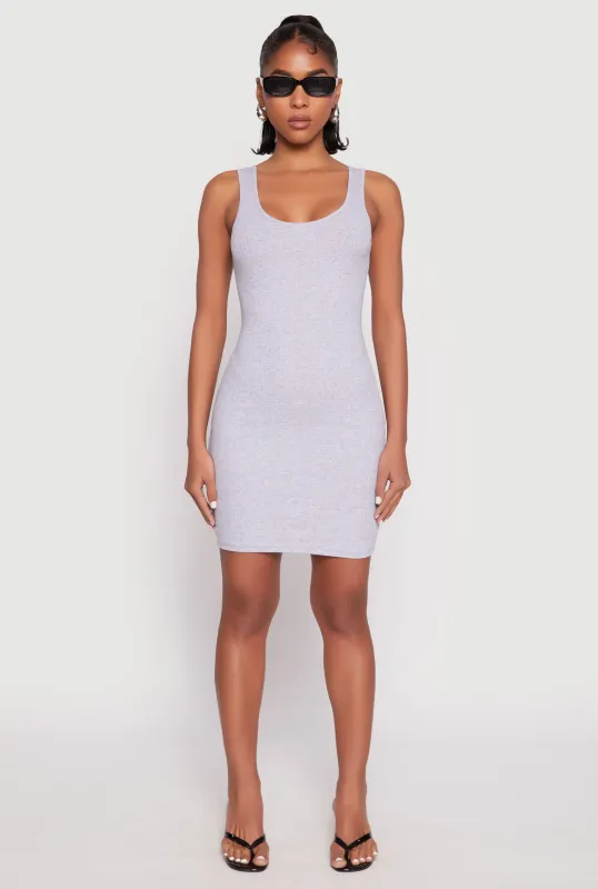 Ribbed Knit Scoop Neck Tank Dress sold by Rainbow