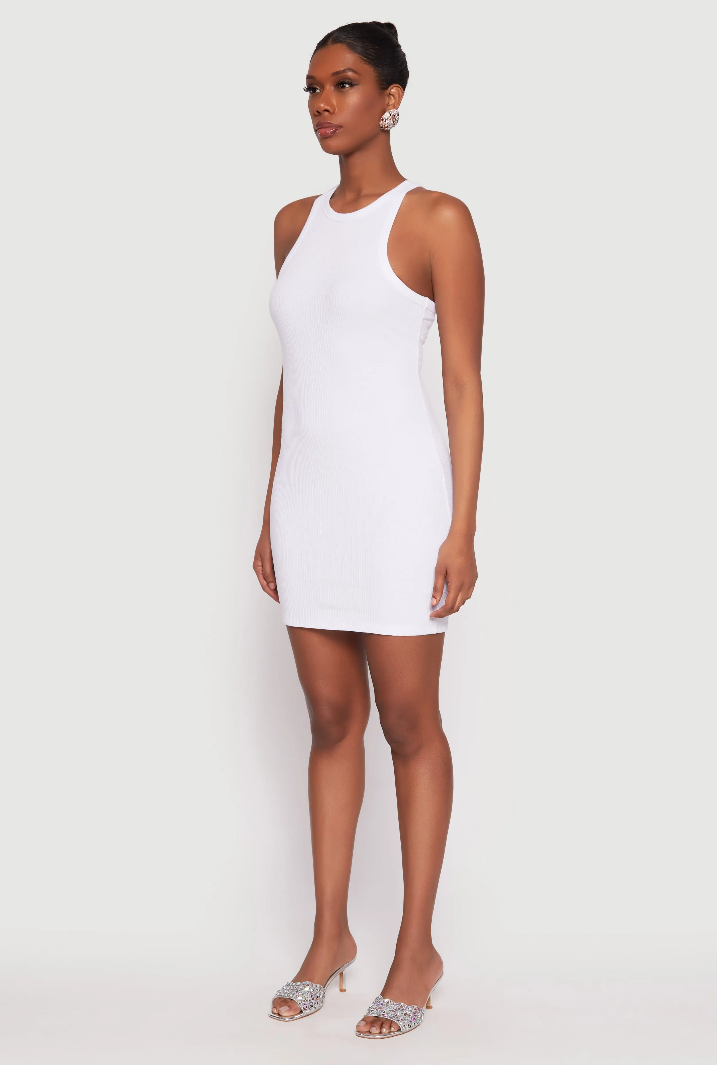 Crew Neck Mini Racerback Tank Dress sold by Rainbow product image thumbnail 2