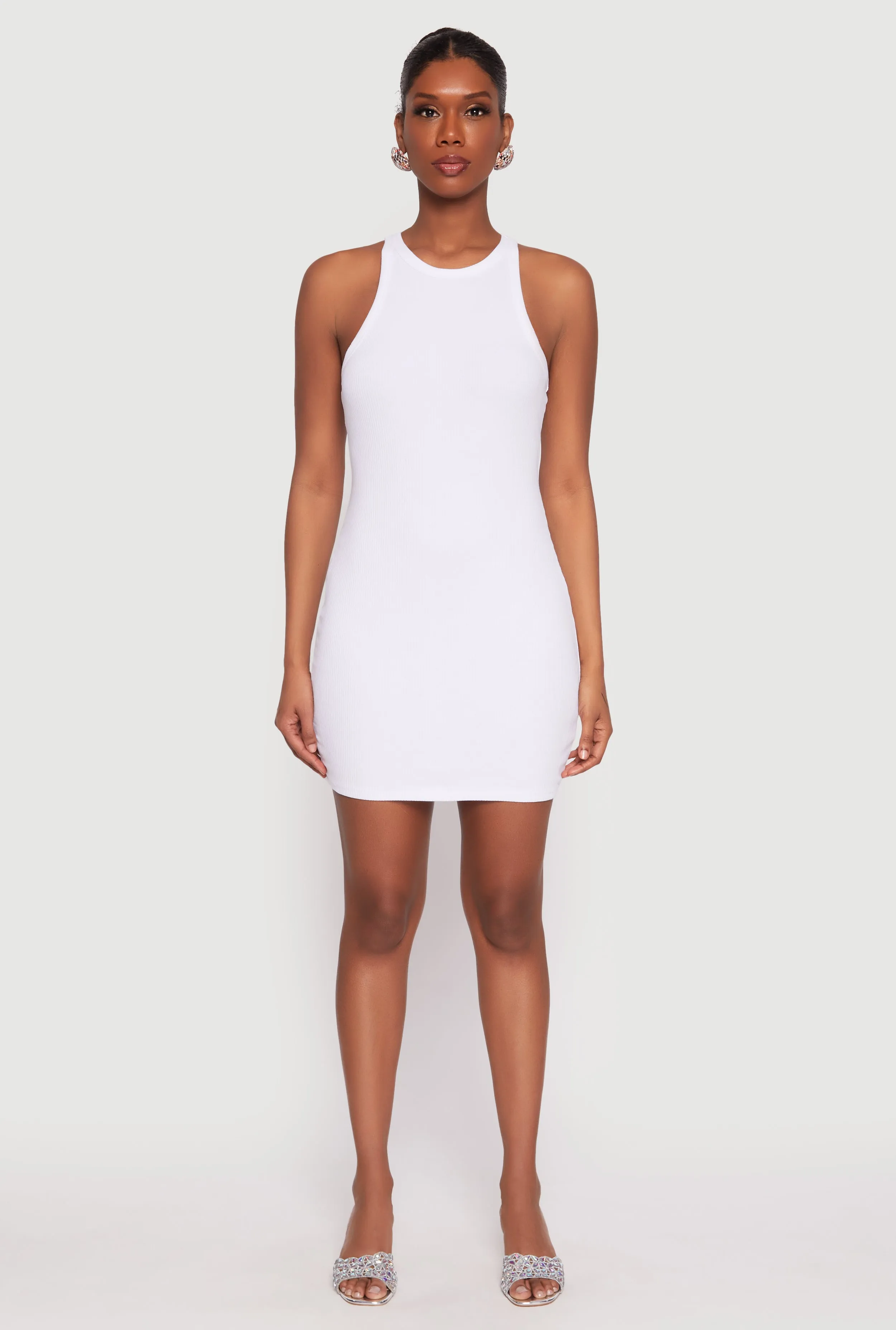 Crew Neck Mini Racerback Tank Dress sold by Rainbow