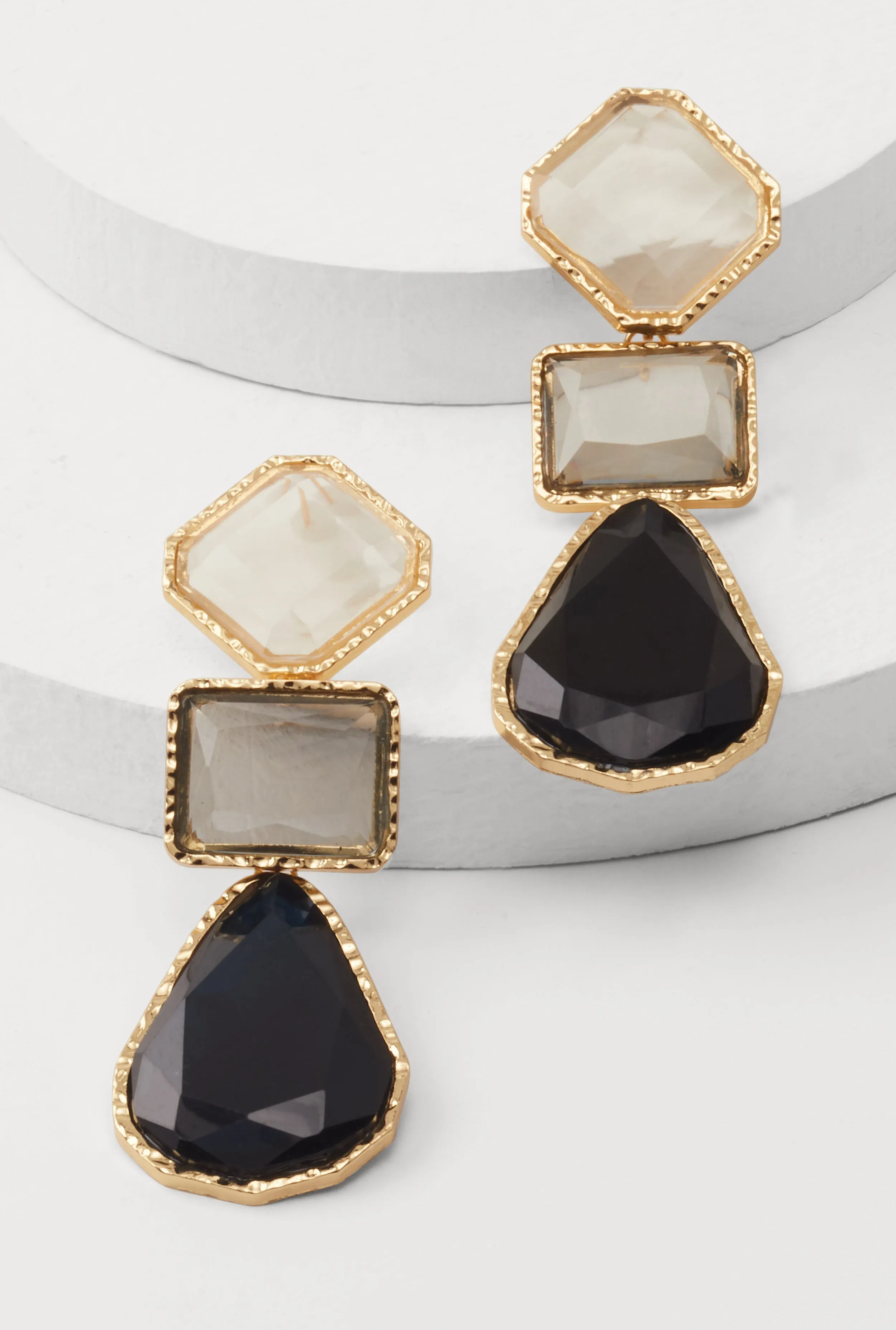 Multi Gemstone Drop Earrings sold by Rainbow