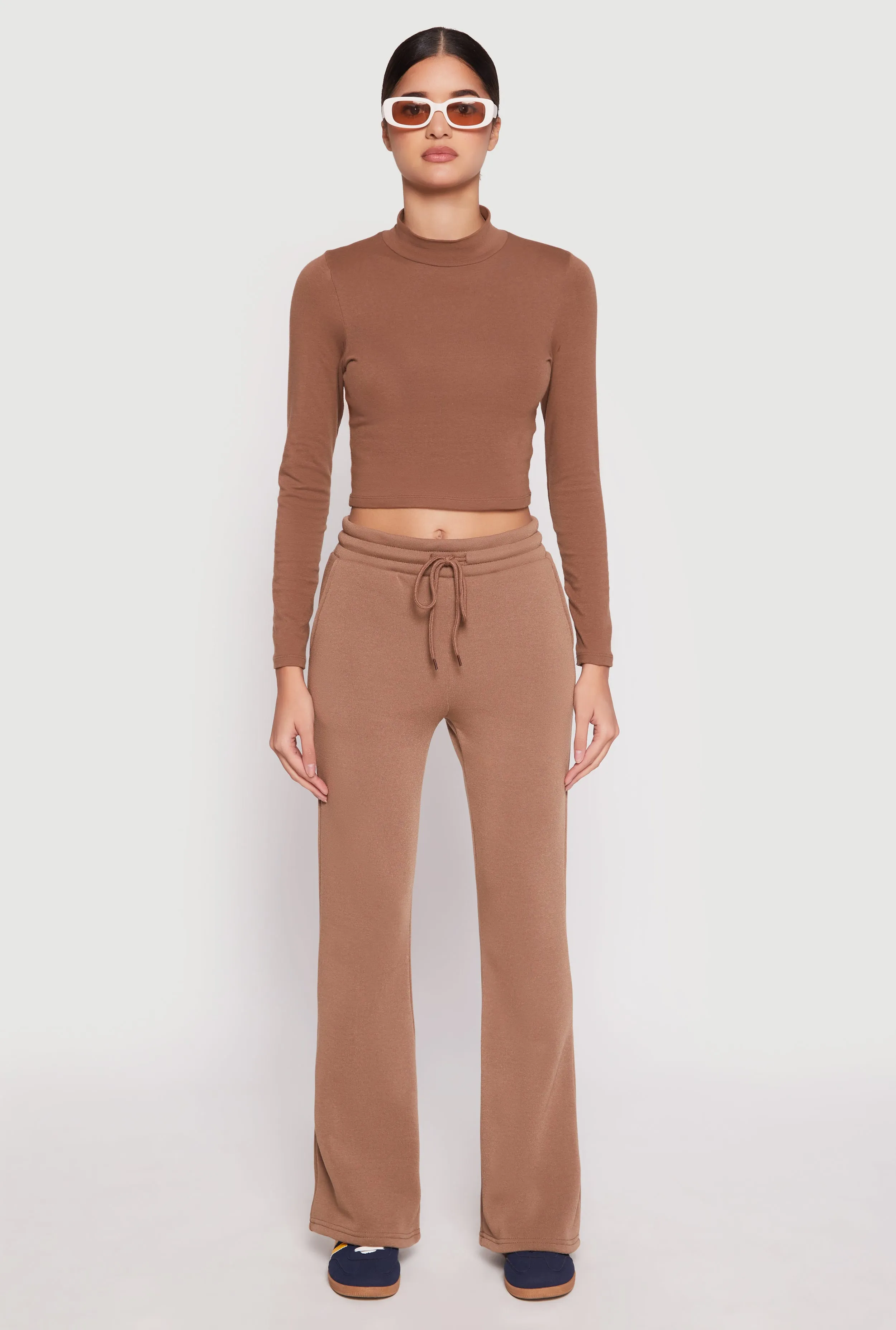 Fleece Lined Boot Cut Sweatpants sold by Rainbow