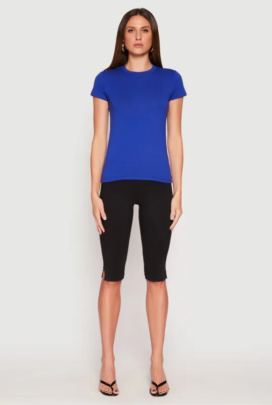 High Neck Short Sleeve Tee sold by Rainbow
