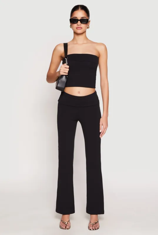 Almost Famous Fold Over Waist Pants sold by Rainbow