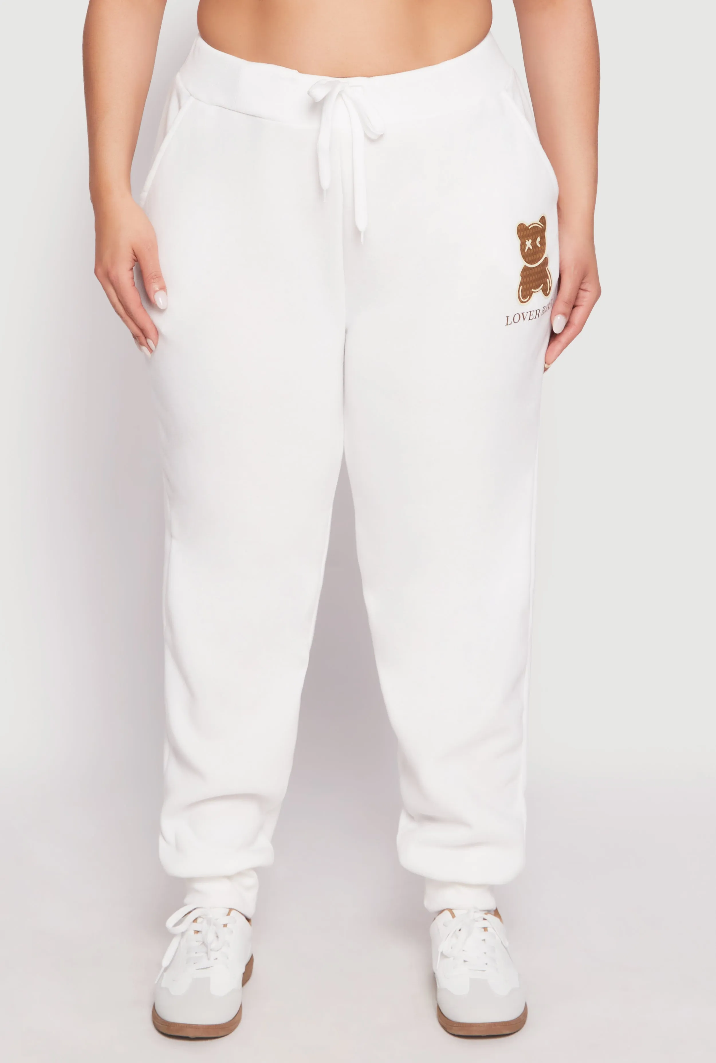 Plus Size Fleece Lover Bear Graphic Joggers sold by Rainbow product image thumbnail 2