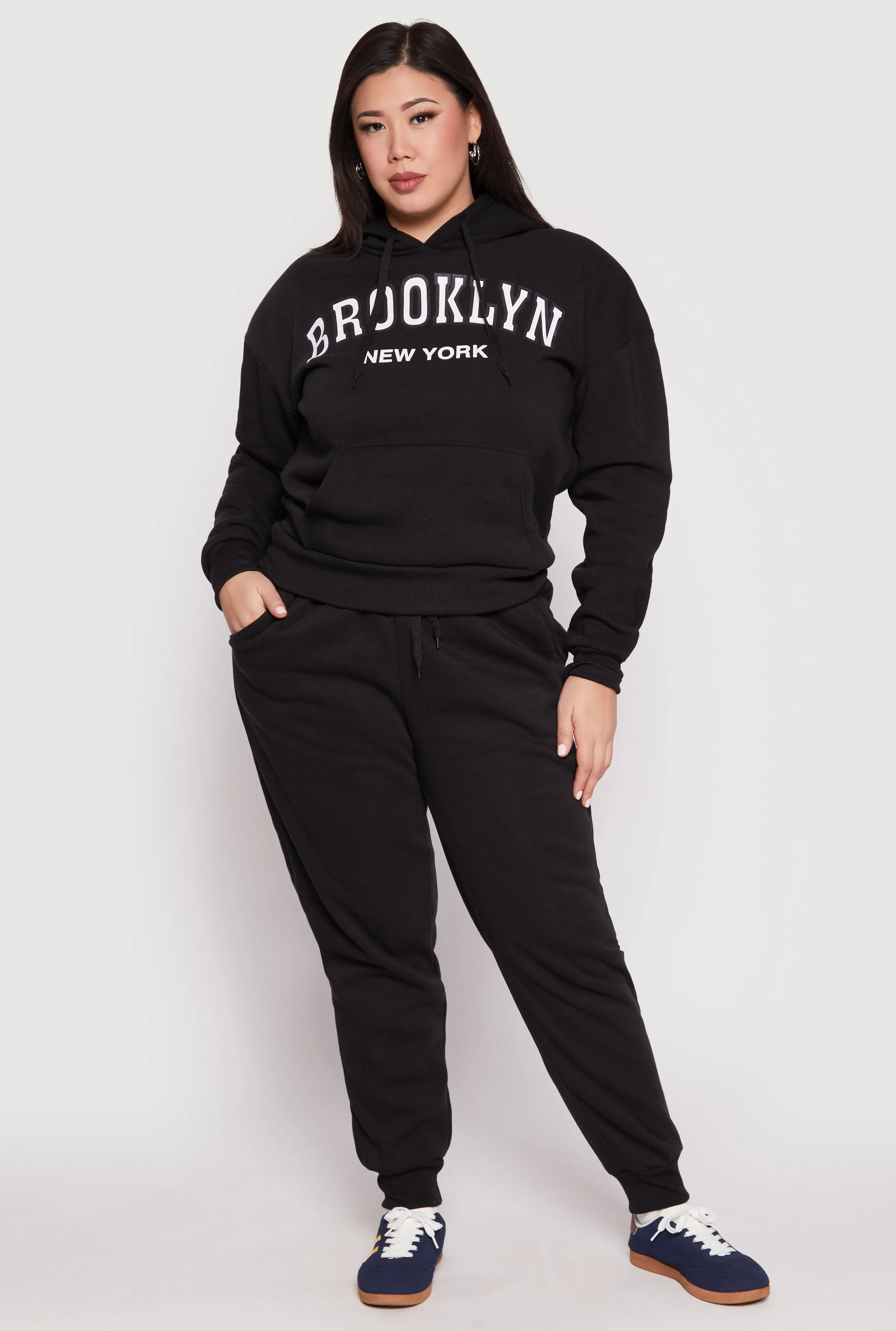 Plus Size Fleece Brooklyn Pullover Hoodie sold by Rainbow product image thumbnail 2