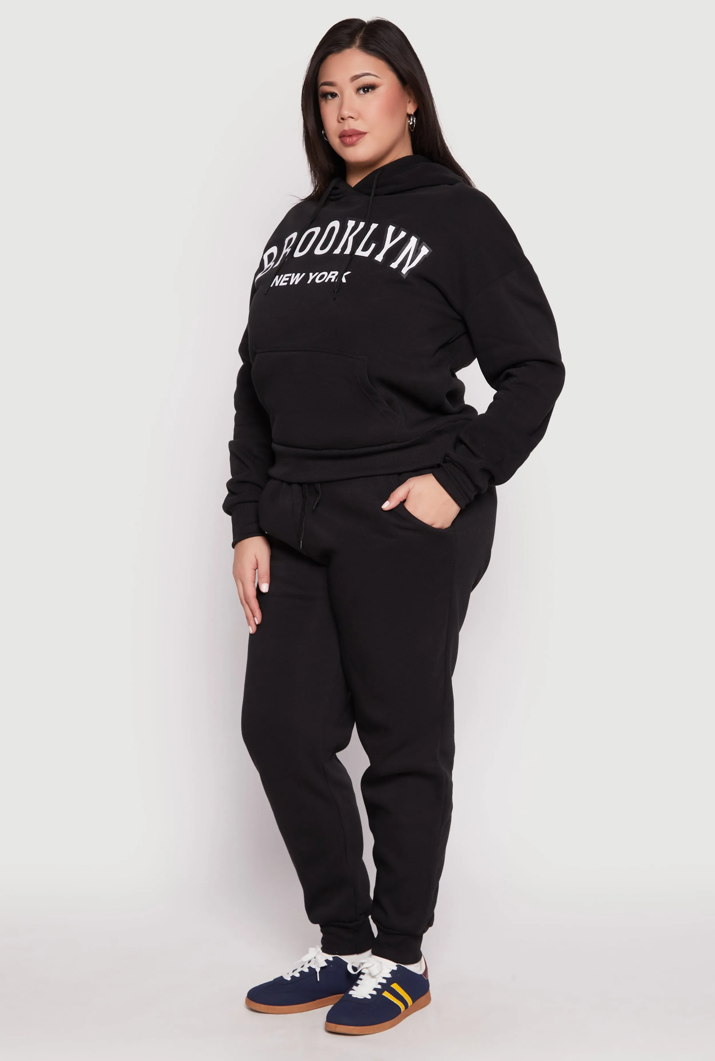 Plus Size Fleece Brooklyn Pullover Hoodie sold by Rainbow product image thumbnail 3