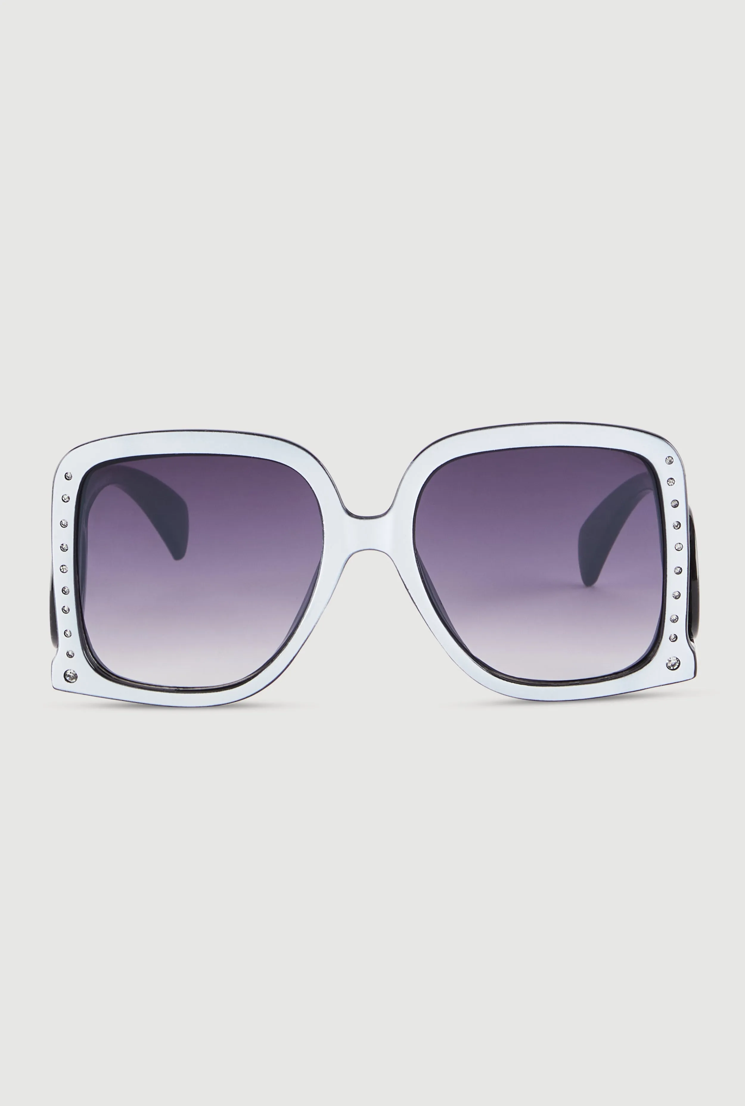 Oversized Rhinestone Detail Ombre Sunglasses sold by Rainbow