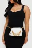 Faux Leather Quilted Layered Chain Belt Bag sold by Rainbow
