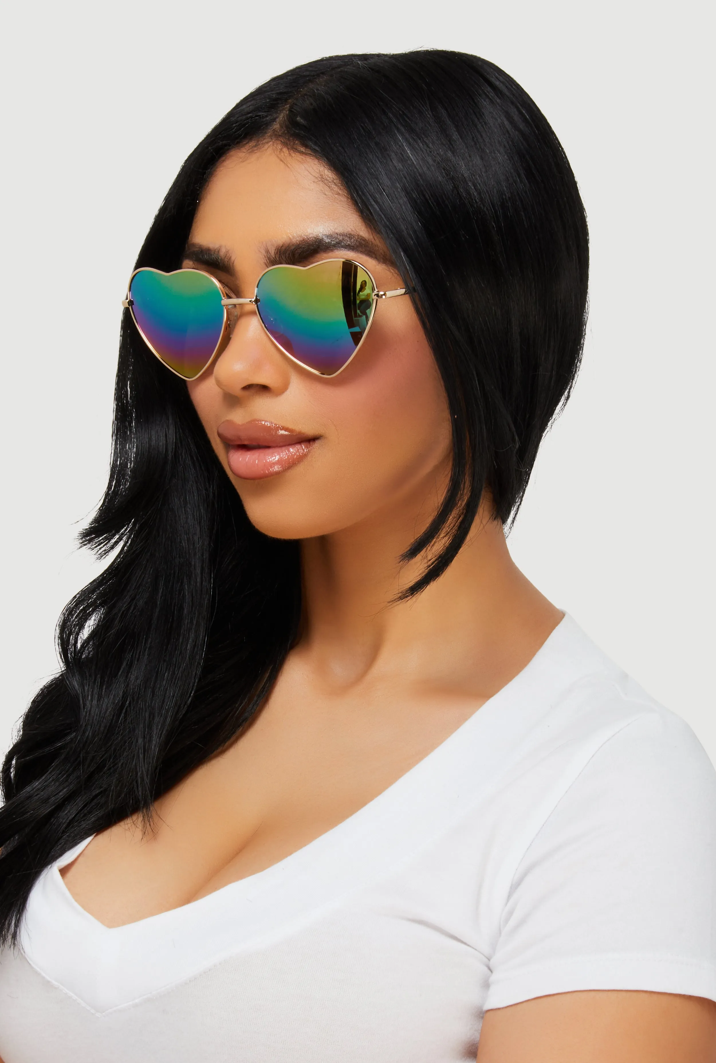 Heart Lens Aviator Sunglasses sold by Rainbow product image thumbnail 2