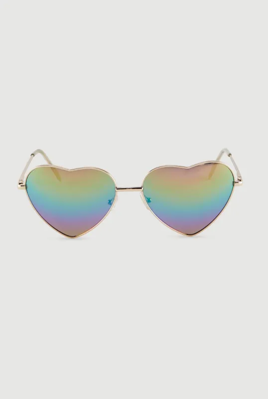 Heart Lens Aviator Sunglasses sold by Rainbow