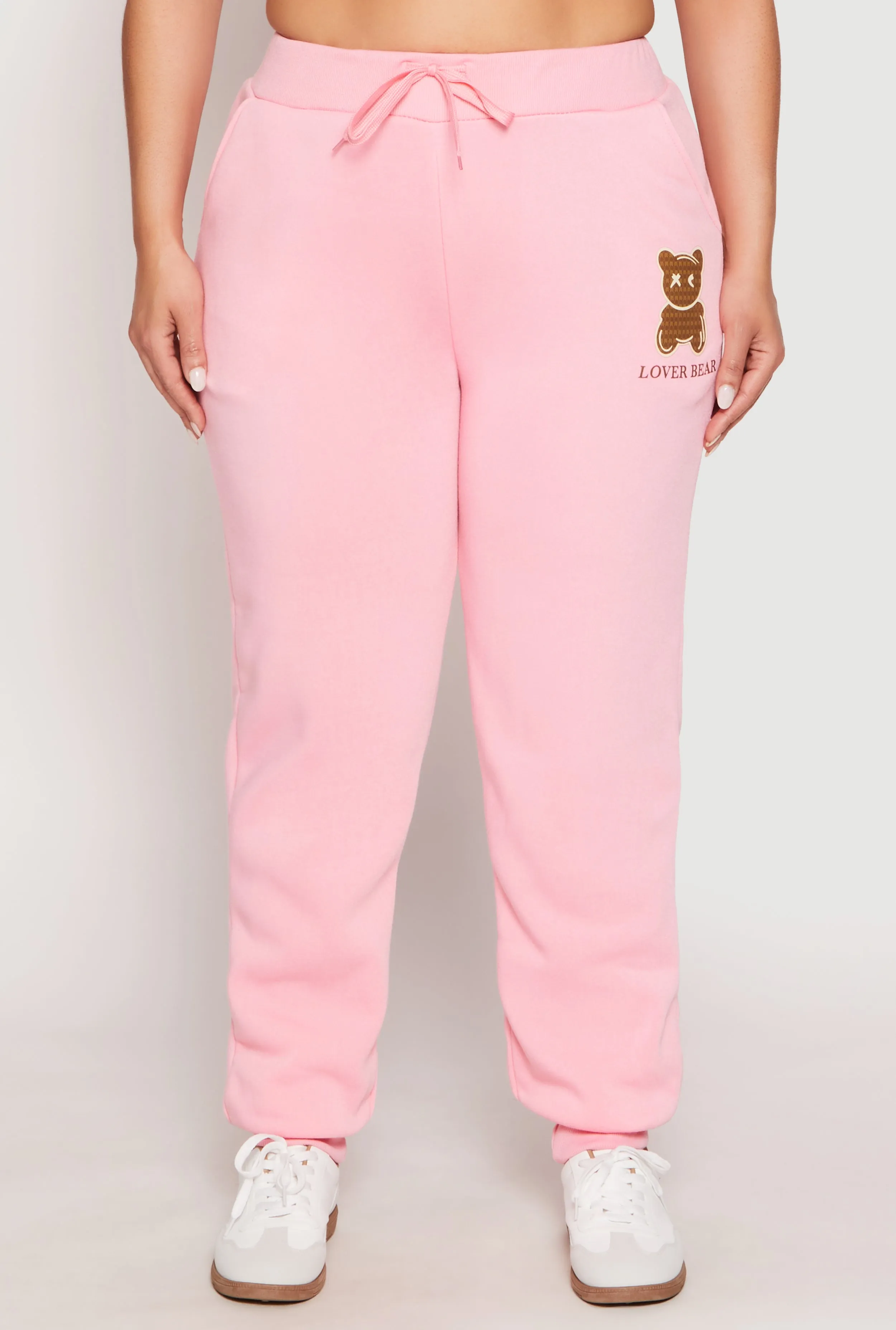 Plus Size Fleece Lover Bear Graphic Joggers sold by Rainbow product image thumbnail 2