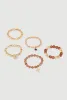Rhinestone Charm Stretch Bracelets Set of 5 sold by Rainbow