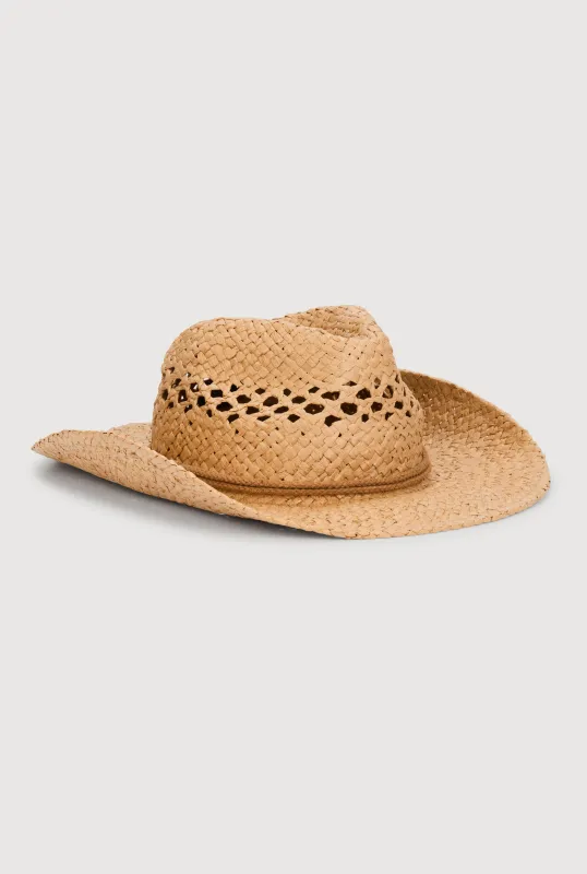 Woven Straw Cowboy Hat sold by Rainbow