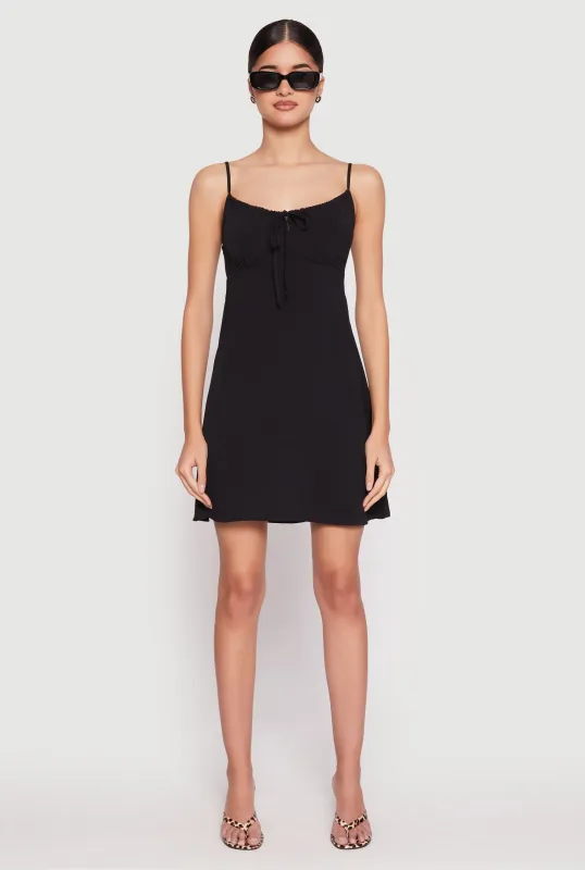 Tie Front Keyhole Cami Dress sold by Rainbow