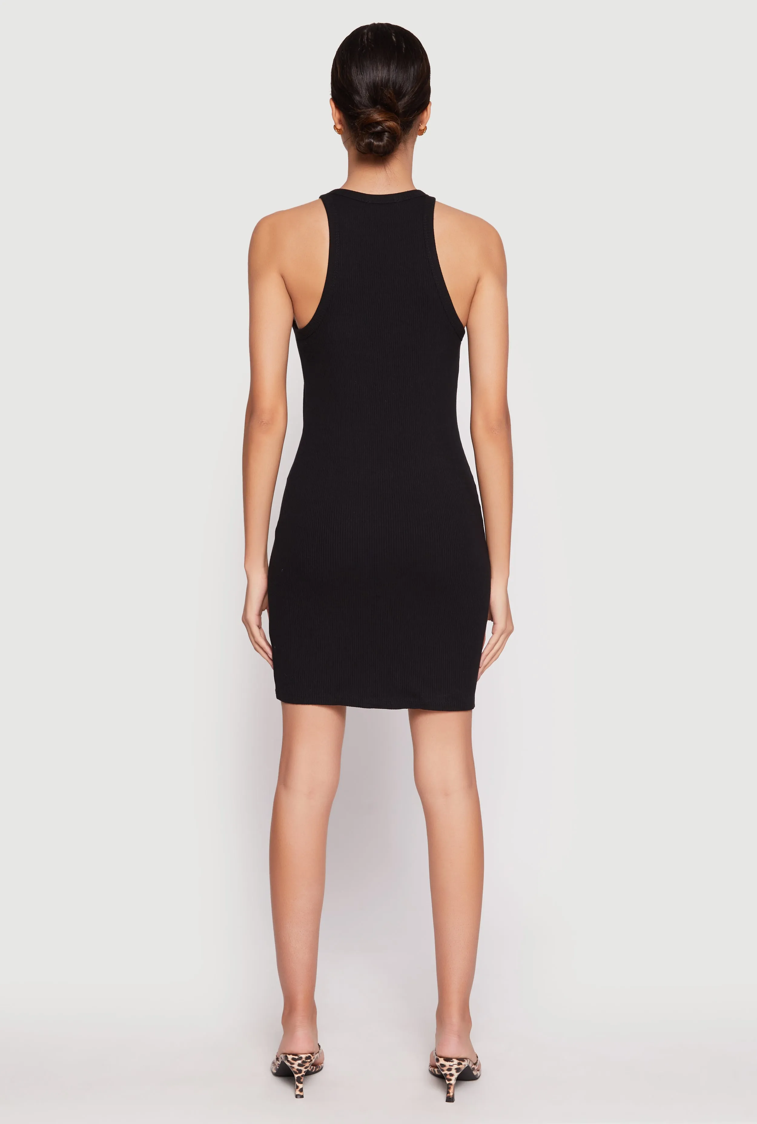 Crew Neck Mini Racerback Tank Dress sold by Rainbow product image thumbnail 3